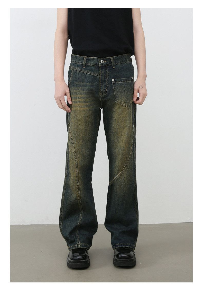 Vintage American retro washed distressed flared jeans for men Size US 32 / EU 48 - 1 Thumbnail