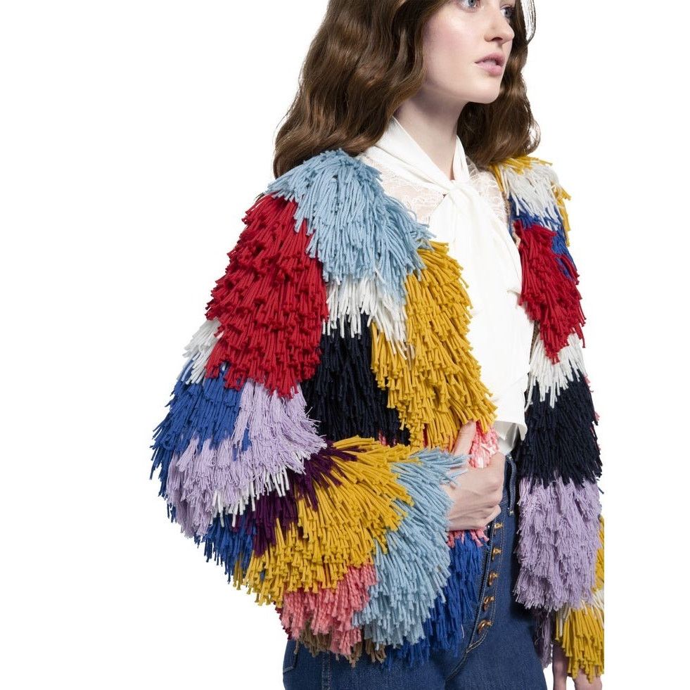 Alice + Olivia Alice + Olivia Fawn Multicolor Fringe Jacket rainbow size XS Size XS / US 0-2 / IT 36-38 - 9 Thumbnail