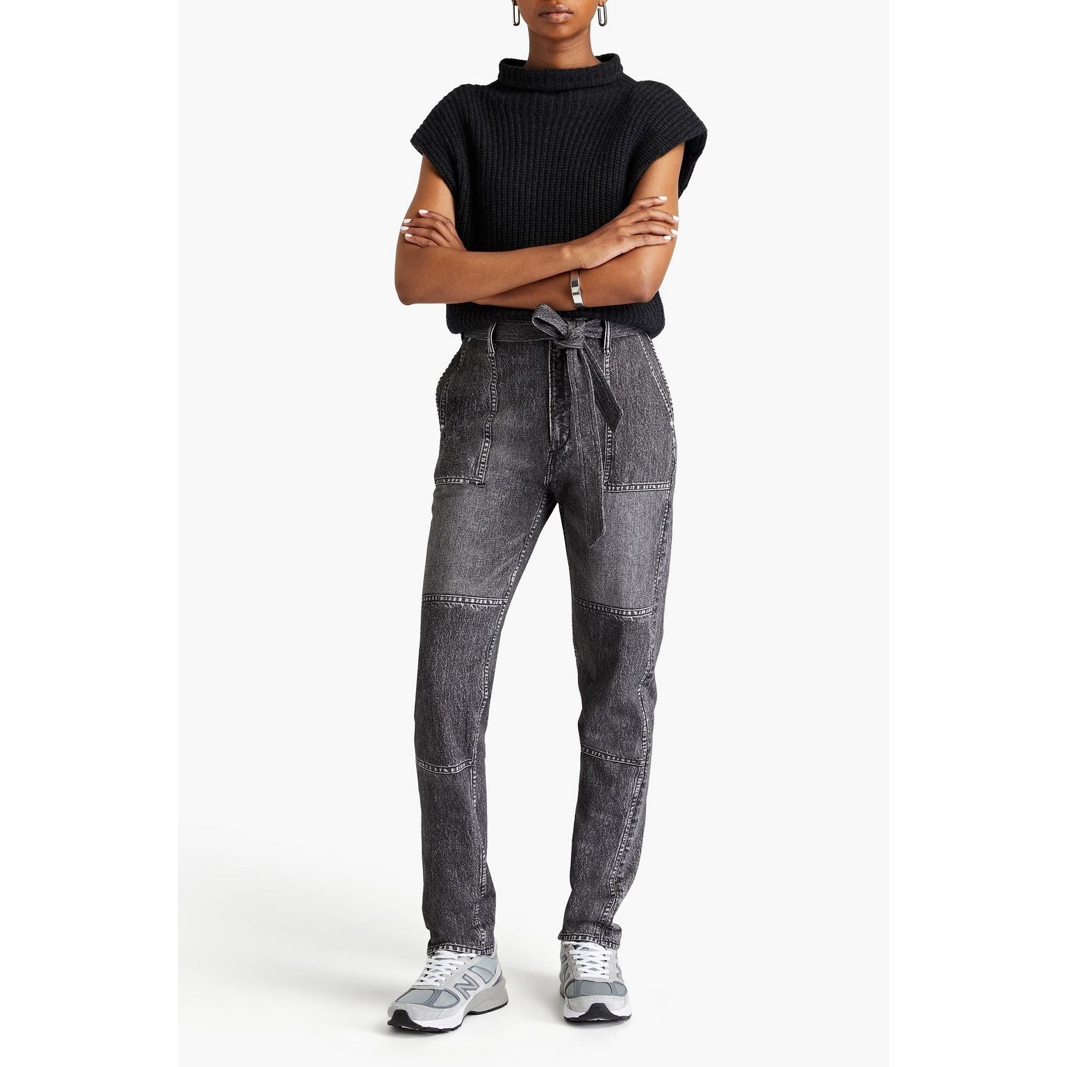 image of Rag Bone Rag & Bone Mia Miramar Pants Womens Large Denim Effect in Grey (Size 31)