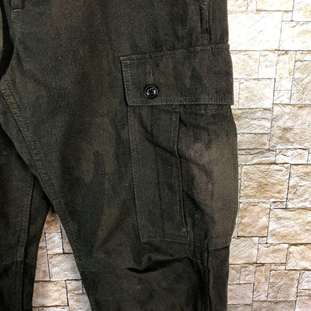 Japanese Brand Back Number Green Cargo Multipocket Pants #A594 Size US 30 / EU 46 - 10 Thumbnail
