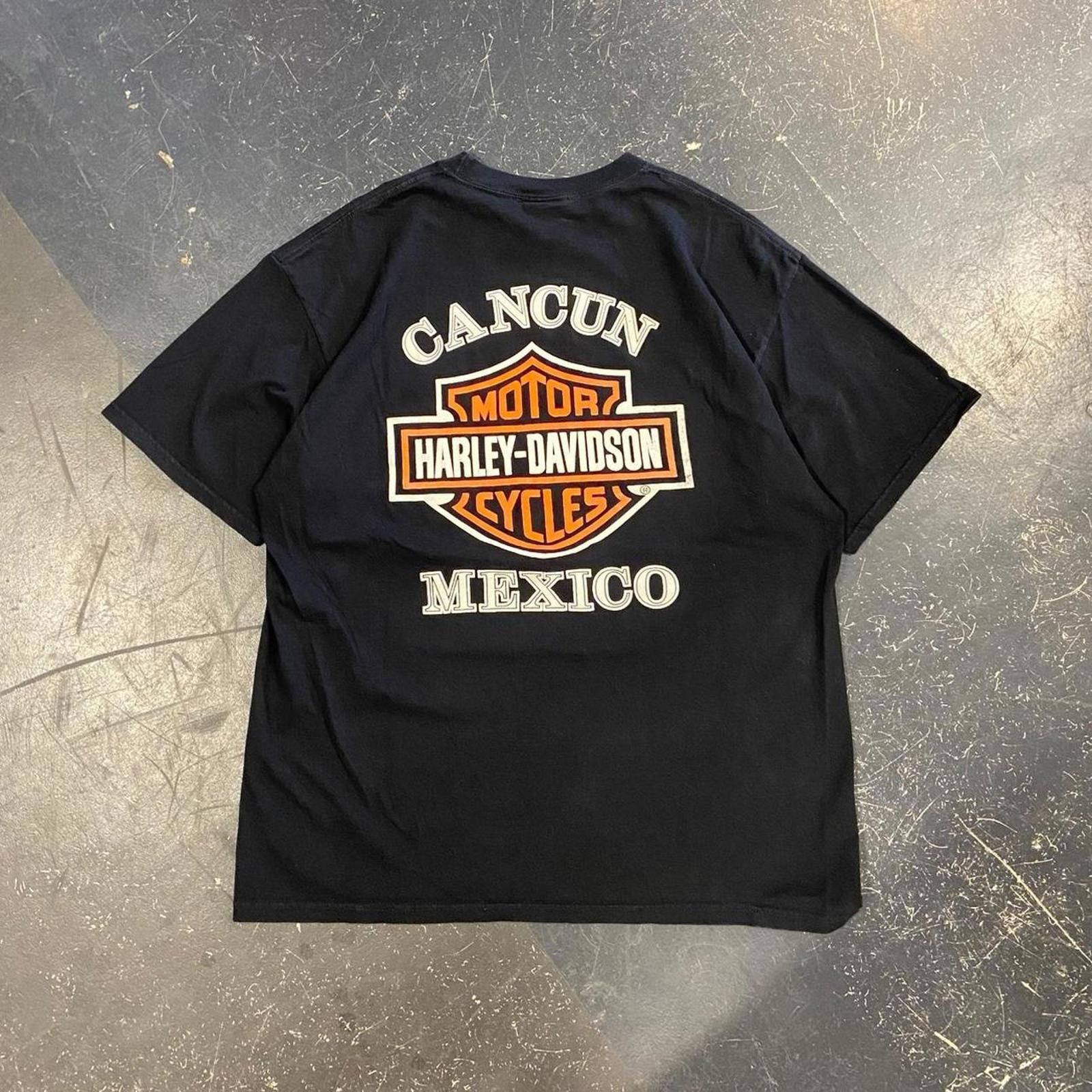 Harley Davidson Vintage Harley Davidson Cancun Skull Tee Size US XL / EU 56 / 4 - 4 Thumbnail