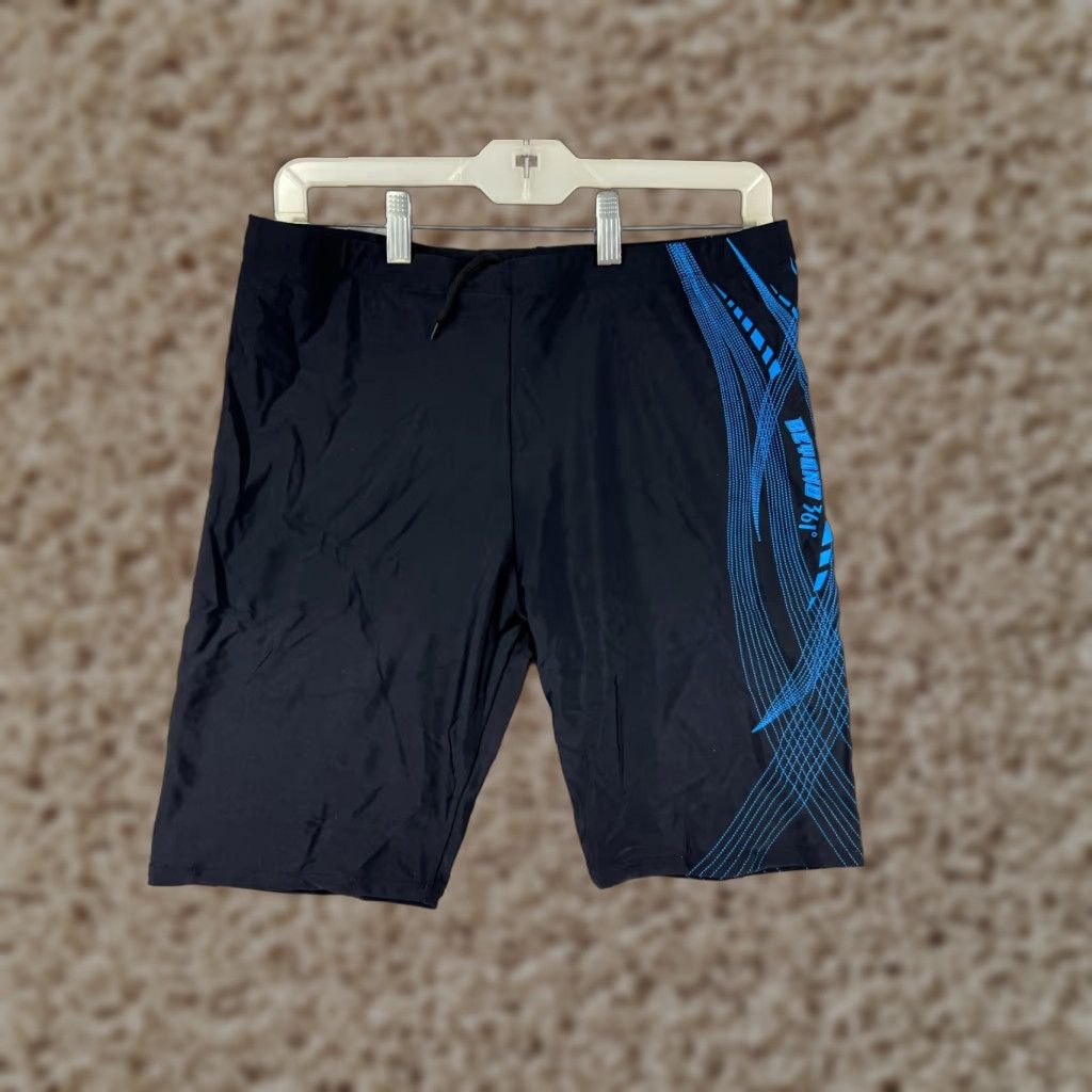 Vintage 361 Degree Shorts Bottom Men 2XL Black Blue Jammer Polyester Swim Bottom Sports Size US 39 - 1 Thumbnail