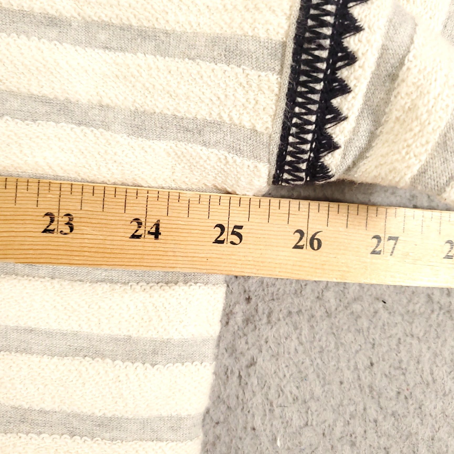 Madewell Madewell Womens Hoodie Sweater Striped Oversized V-Neck Pullover XS Small Multicolor Knit 100% Cotton Casual Womens Size XS / US 0-2 / IT 36-38 - 4 Thumbnail