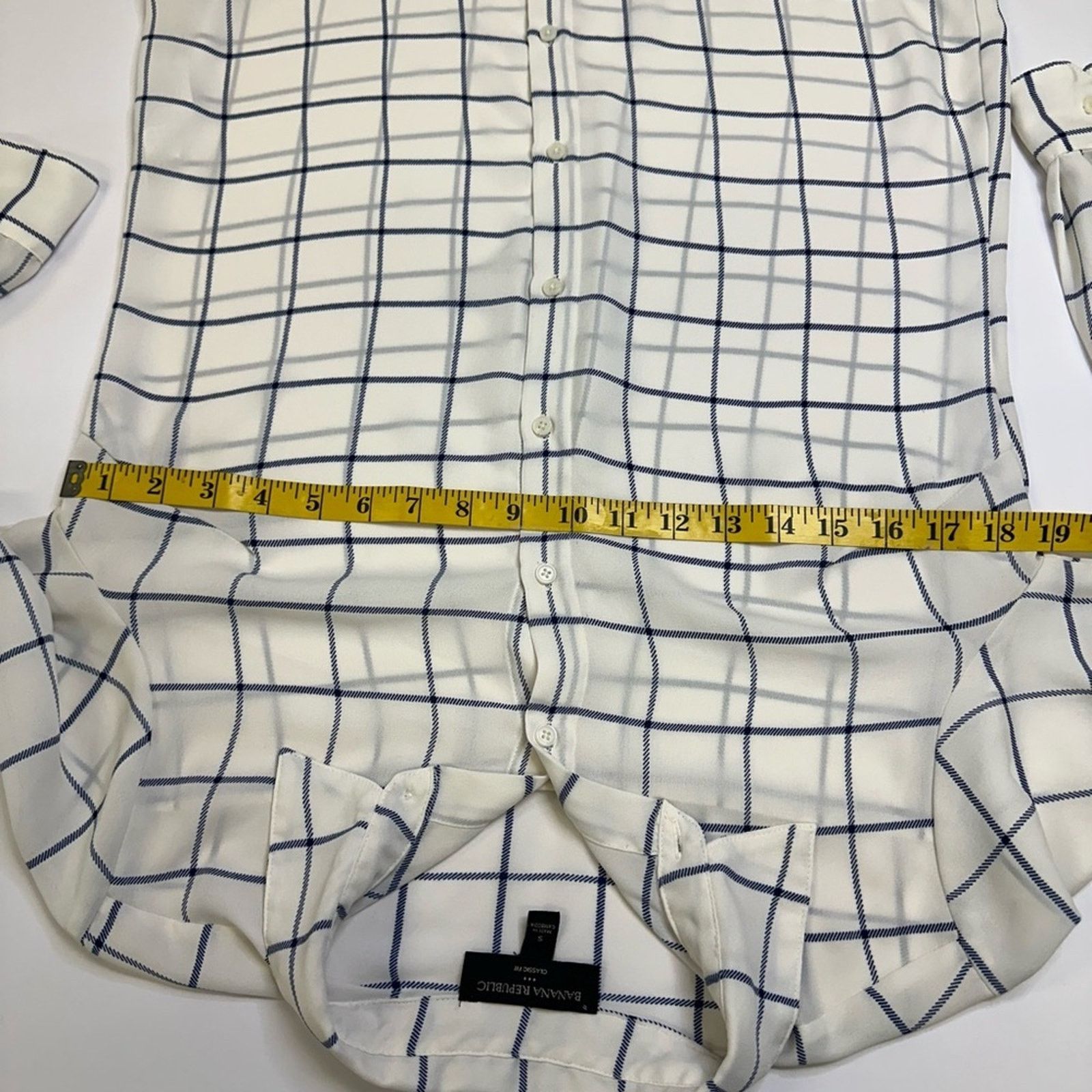 Banana Republic Banana Republic Sheer Plaid Button-Down Blouse Size S Size S / US 4 / IT 40 - 8 Thumbnail