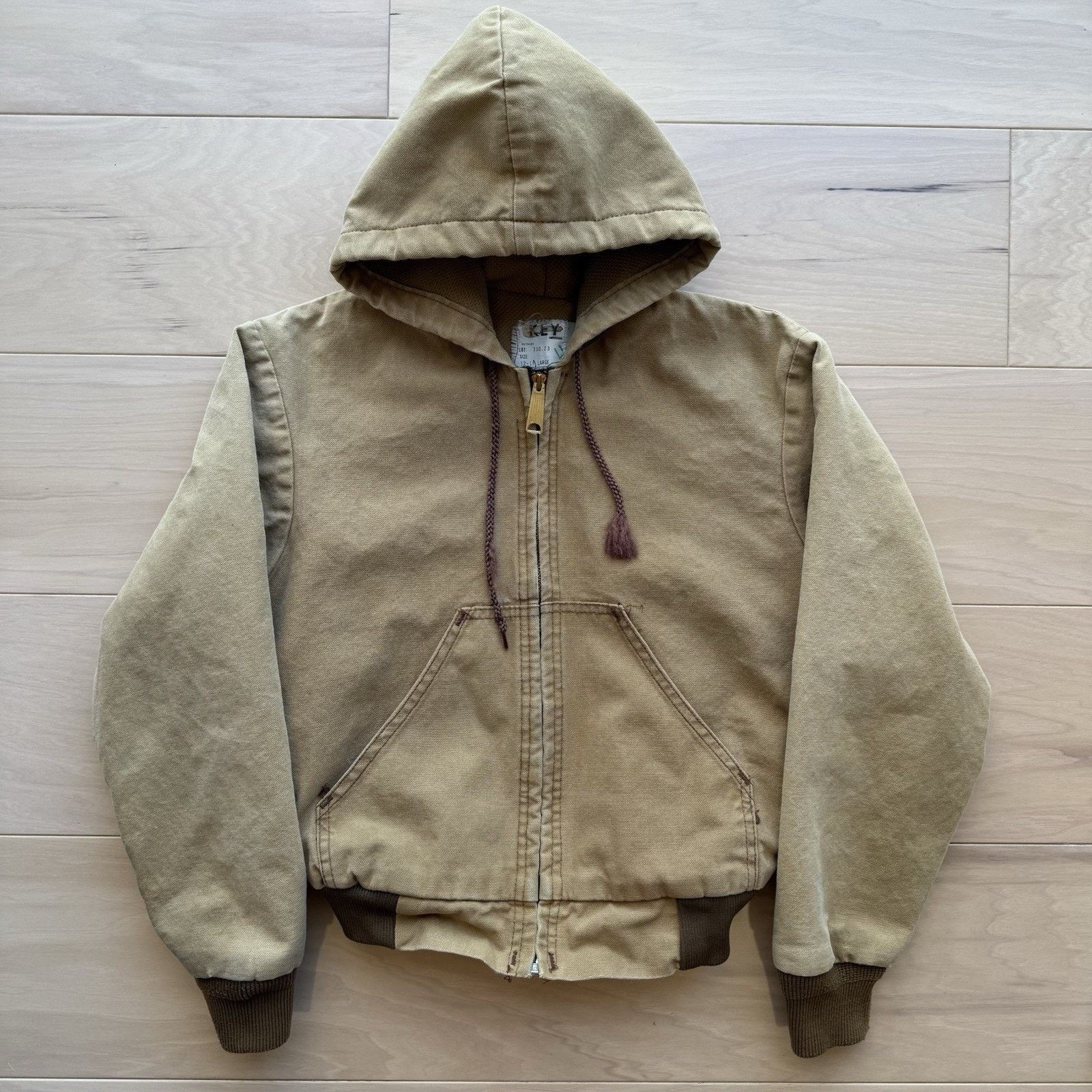 Vintage Vintage Key Work Jacket Youth Large Brown Heavy Size US XXS / EU 40 - 2 Thumbnail