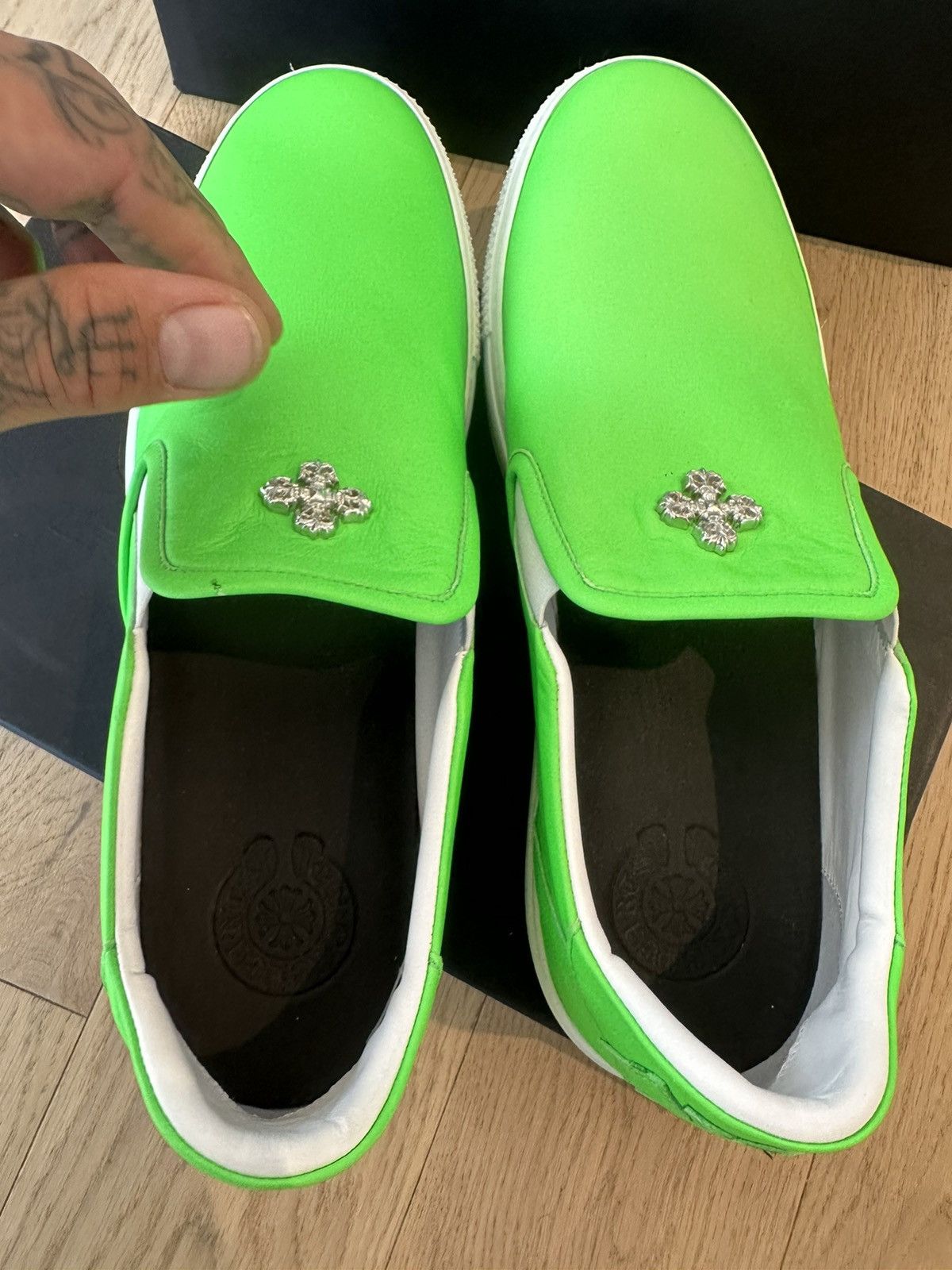 Chrome Hearts CHROME HEARTS NEW US13 eu46 SNEAKERS SLIP ONS Shoes PATCH Size US 13 / EU 46 - 15 Thumbnail