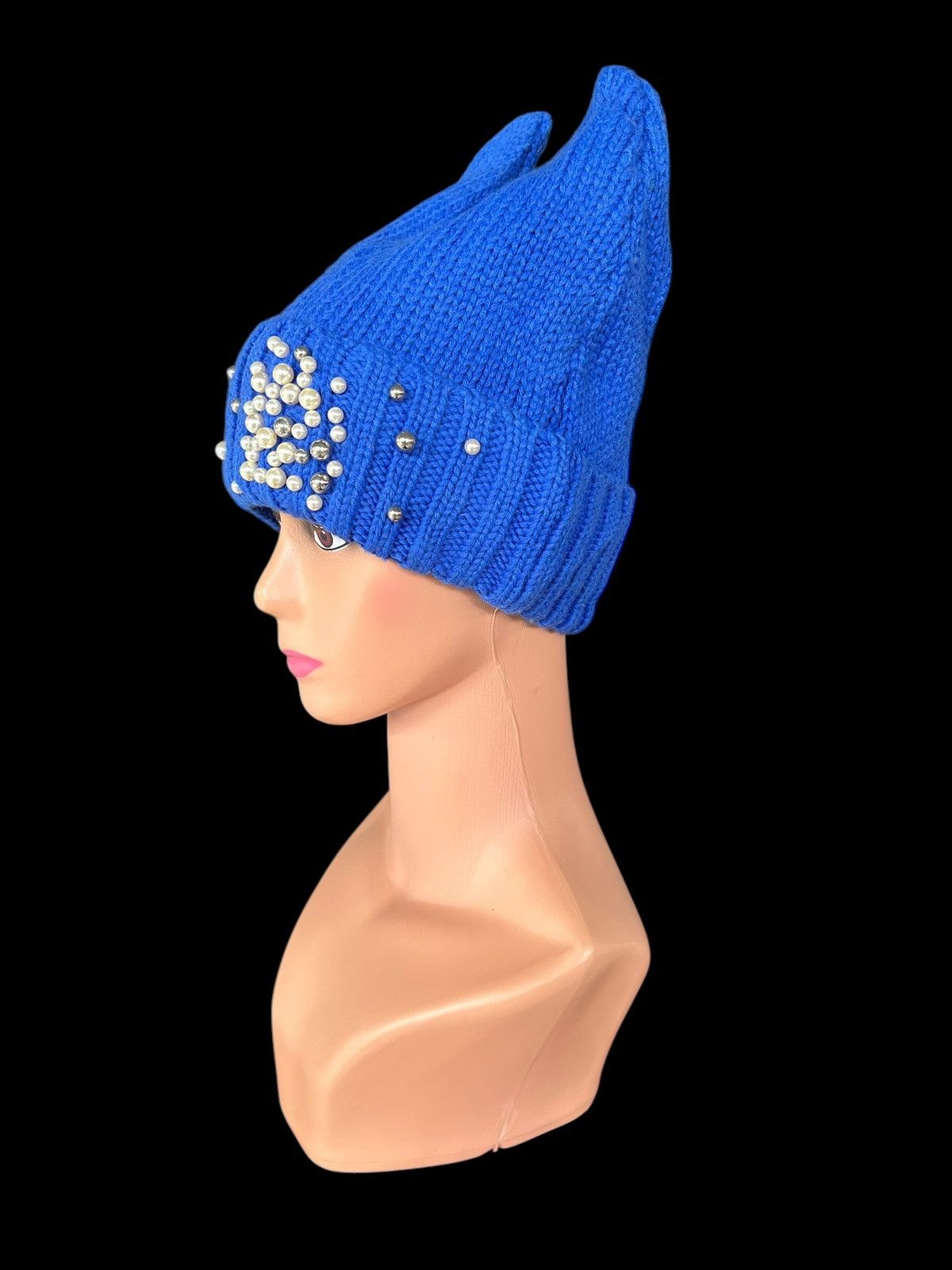 Japanese Brand × Kapital × Vintage Devil Horn Japanese Punk style knitt Beanie Hats Size ONE SIZE - 5 Thumbnail