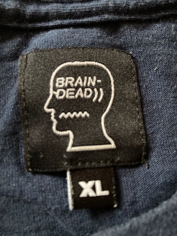 Brain Dead Brain Dead - Printed Logo LS Tee - XL Navy Size US XL / EU 56 / 4 - 3 Thumbnail
