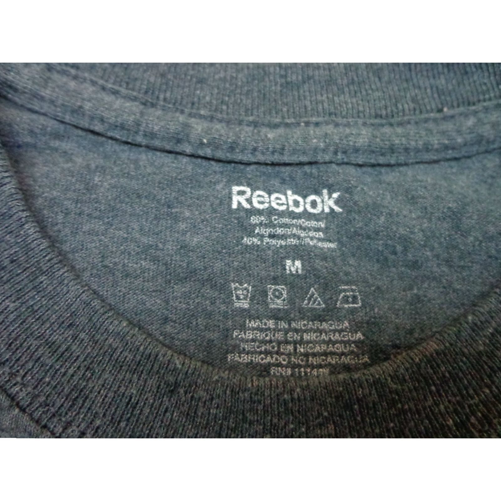 Reebok Reebok Athletic Dept. Heather Gray T Shirt Size Medium Mens Short Sleeve Crew Neck Logo Cotton Blend Solid Size US M / EU 48-50 / 2 - 4 Thumbnail