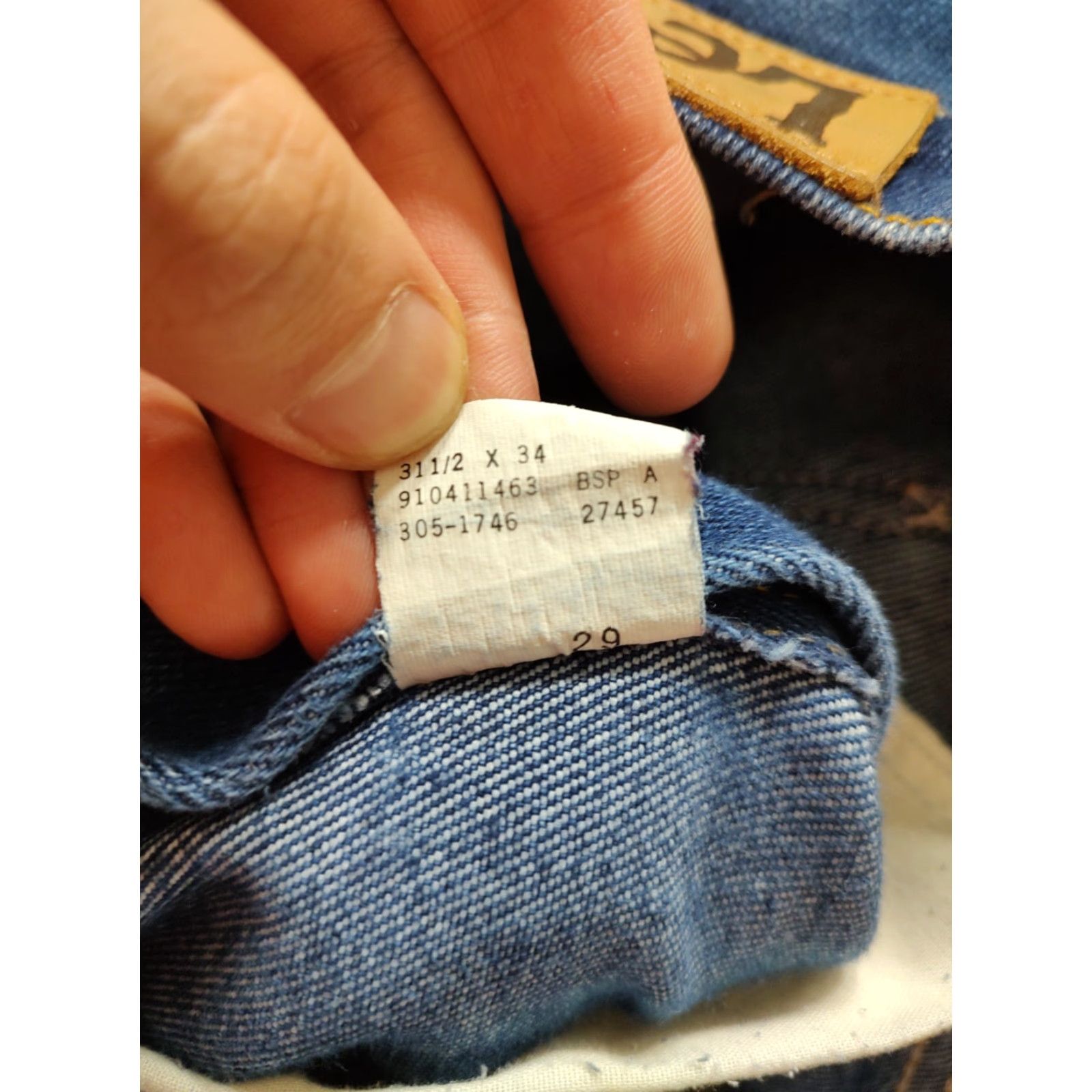 Lee VINTAGE Lee Jeans Womens 29x33 Blue Denim 5-Pocket Zipper Button Logo USA Made 80s Western Mom Size 29" - 5 Thumbnail