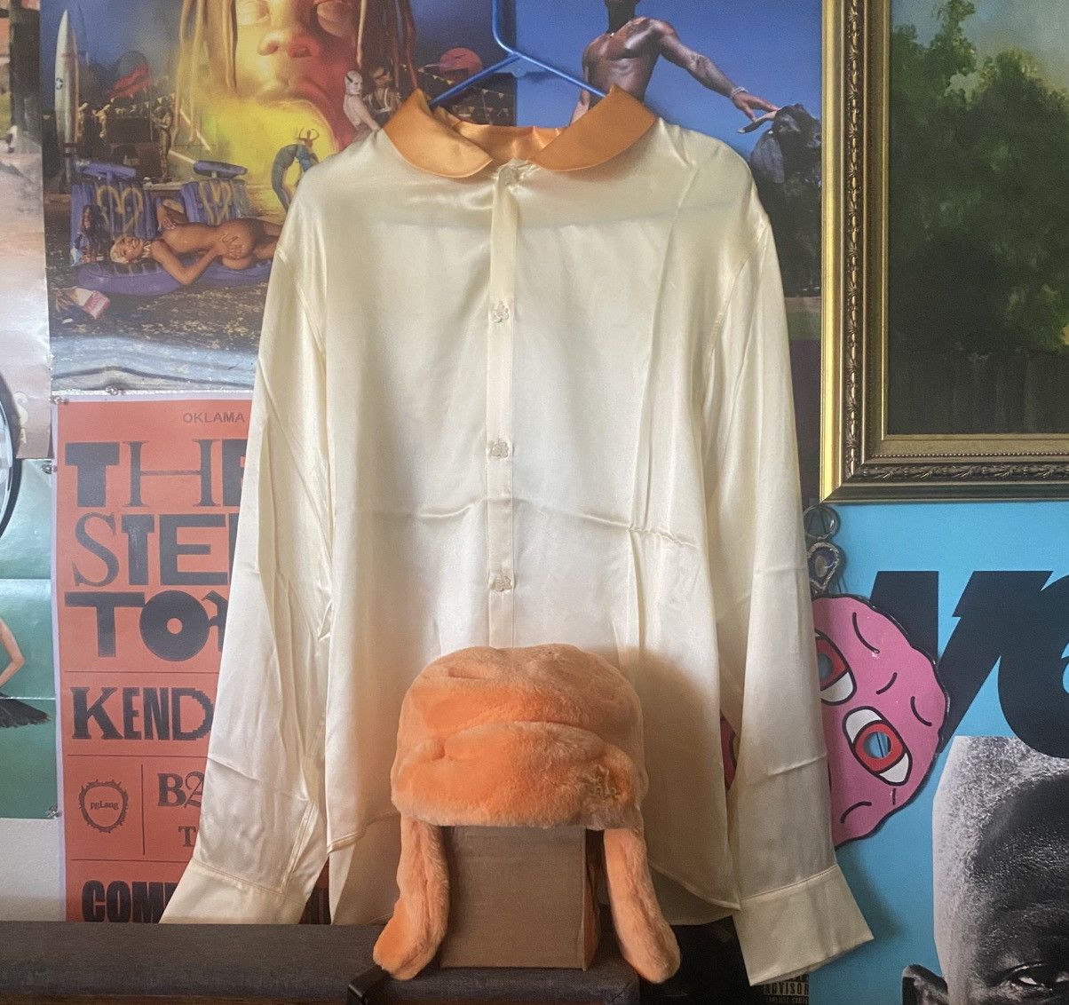 Golf le Fleur *NEW/RARE* leFleur Silk Button-up w/ Ushanka Size US XL / EU 56 / 4 - 1 Thumbnail