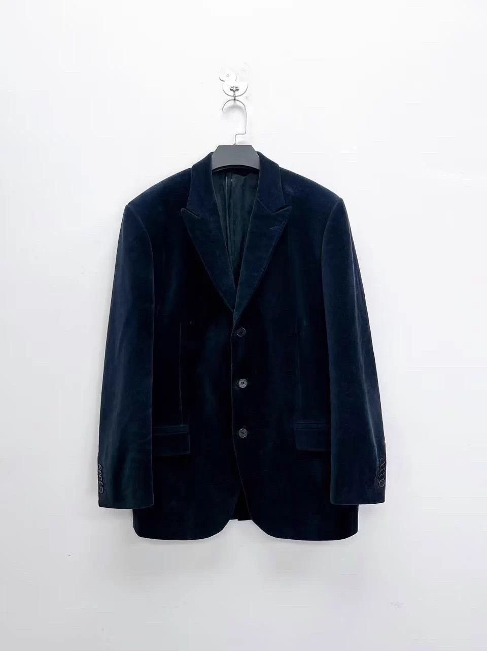 Givenchy Givenchy Navy 4G Logo Velvet Lined Blazer 52 Unisex Size 42L - 1 Thumbnail