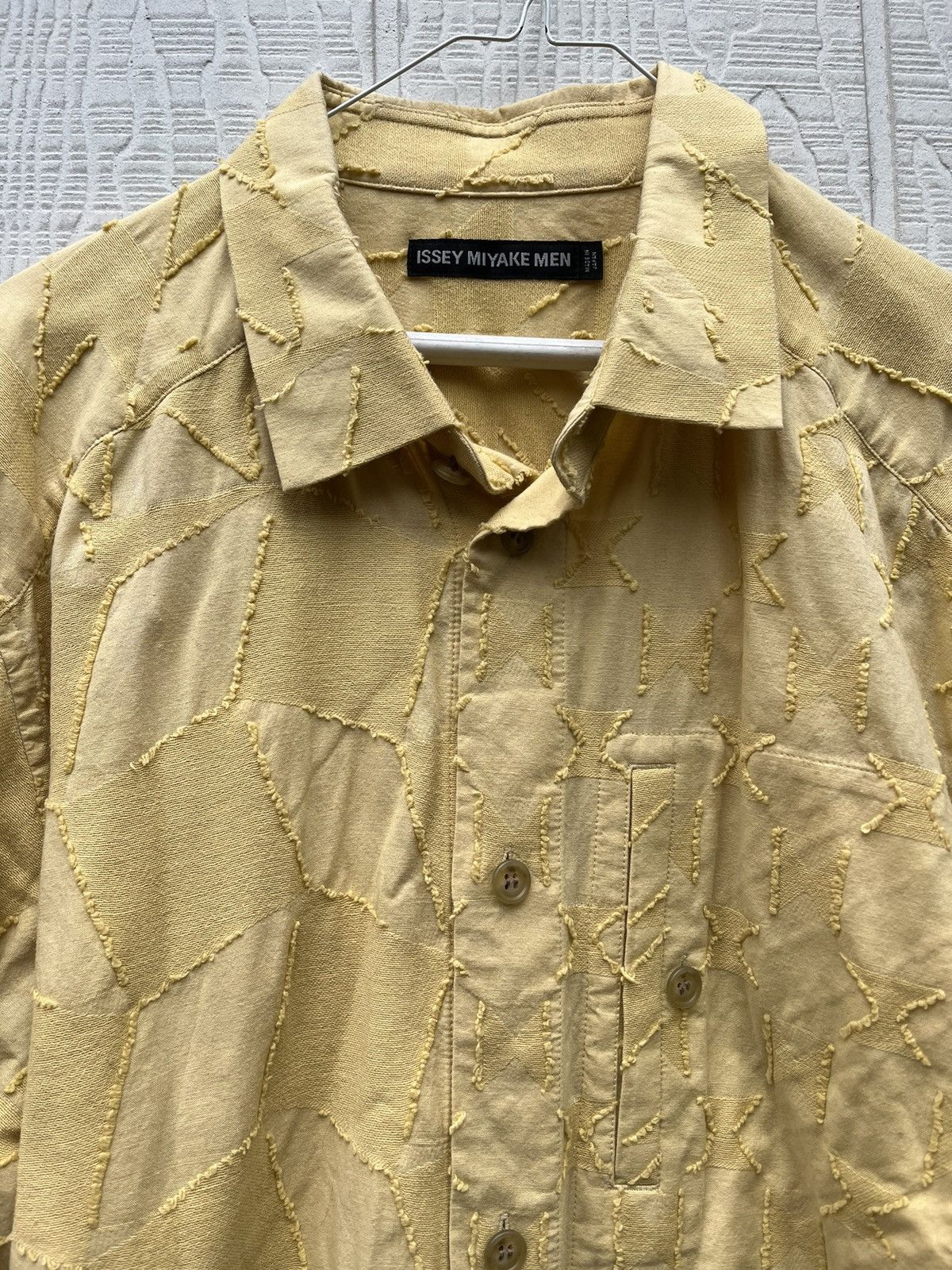 Issey Miyake Jacquard Patchwork Shirt Size US L / EU 52-54 / 3 - 3 Thumbnail