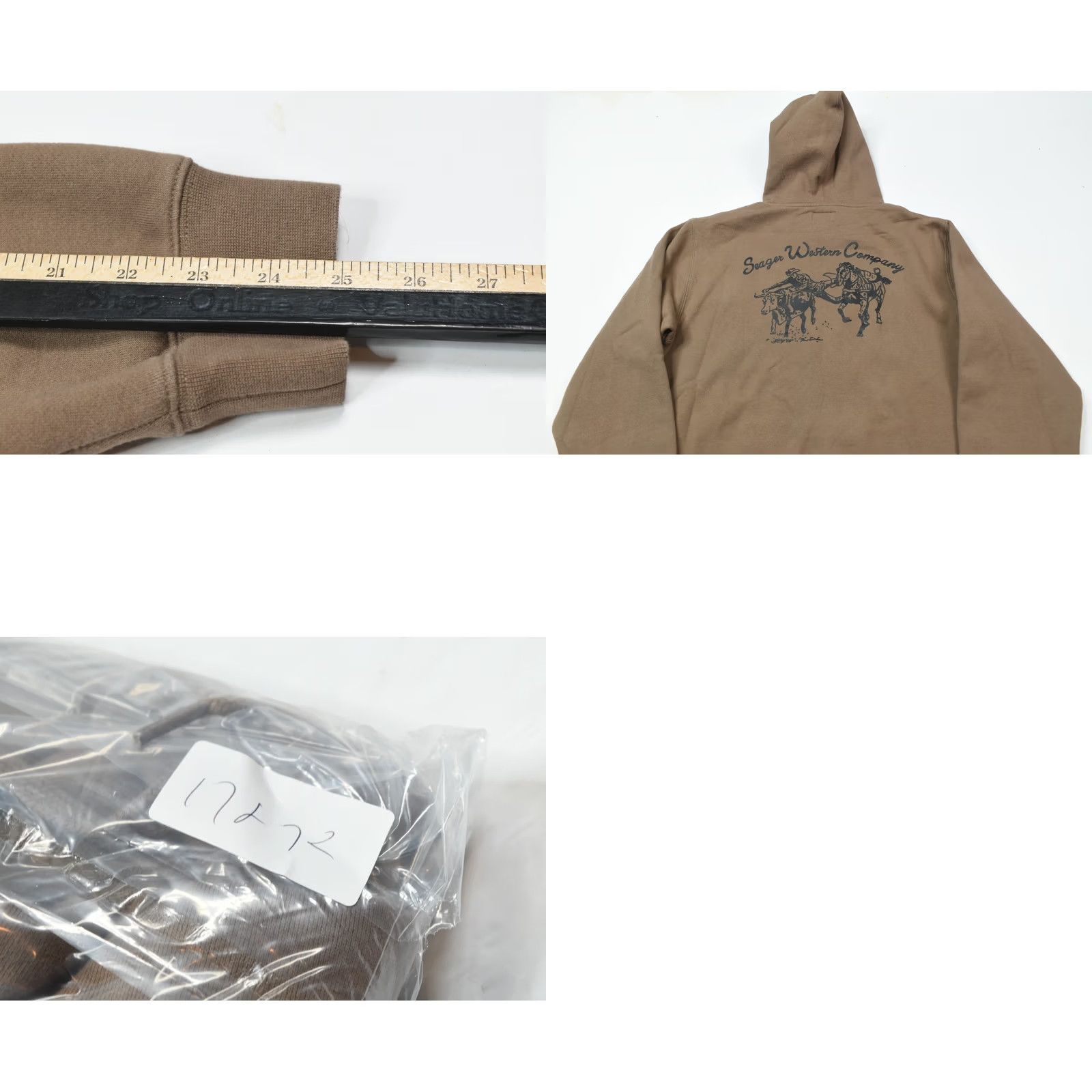 Vintage Seagar Western Company Hoodie Sweater Brown Long Sleeve Pullover XL Mens Regular Pullover Brown Western Size US XL / EU 56 / 4 - 9 Thumbnail