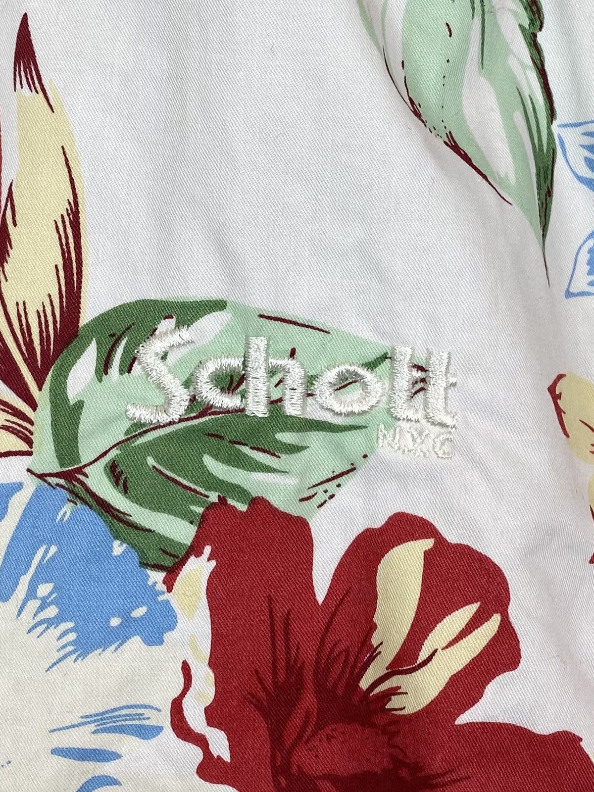 Schott Schott Floral Full Zip Bomber Jacket Size L White USA Flower Size M / US 6-8 / IT 42-44 - 4 Thumbnail