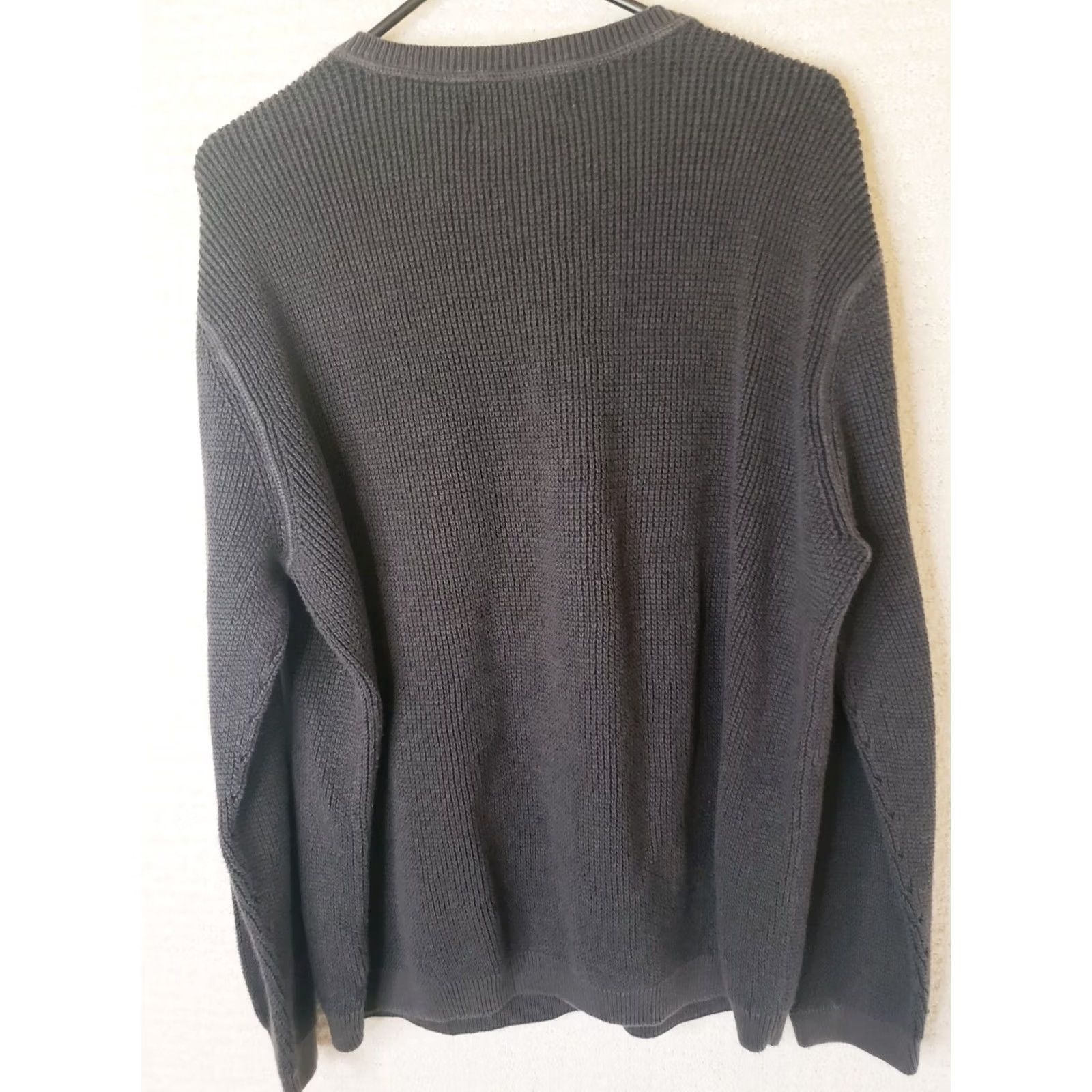 Vintage G.H. Bass & Co Henley Pullover Sweater Mens L Dark Gray Ribbed Knit Mock Neck Long Sleeve Casual Wear Regular Fit Size US L / EU 52-54 / 3 - 6 Thumbnail
