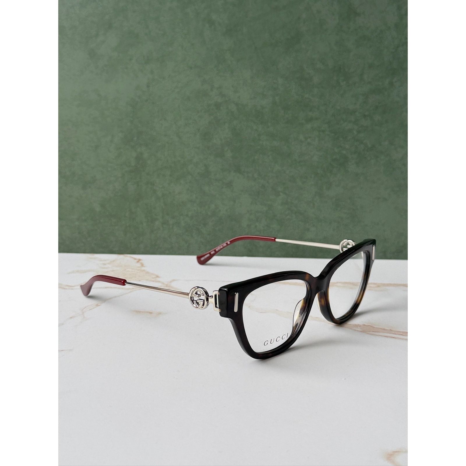 Gucci NEW Gucci GG1205O Cat Eye Eyeglasses Frames in Havana Brown Size ONE SIZE - 7 Thumbnail