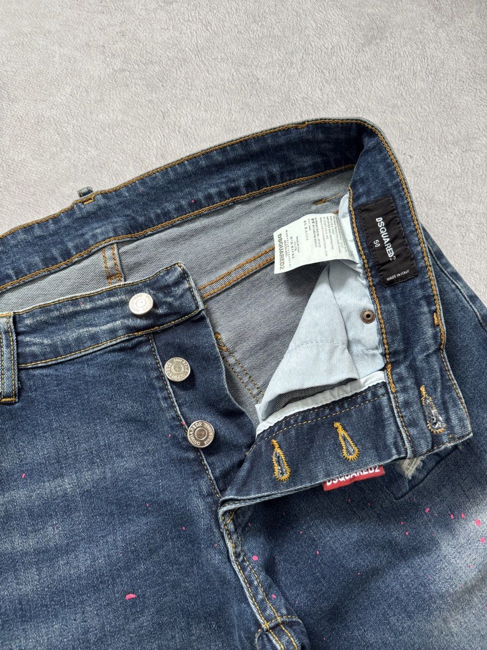 Dsquared2 Dsquared2 Denim Slim Jean Painted Jeans Size US 34 / EU 50 - 8 Thumbnail
