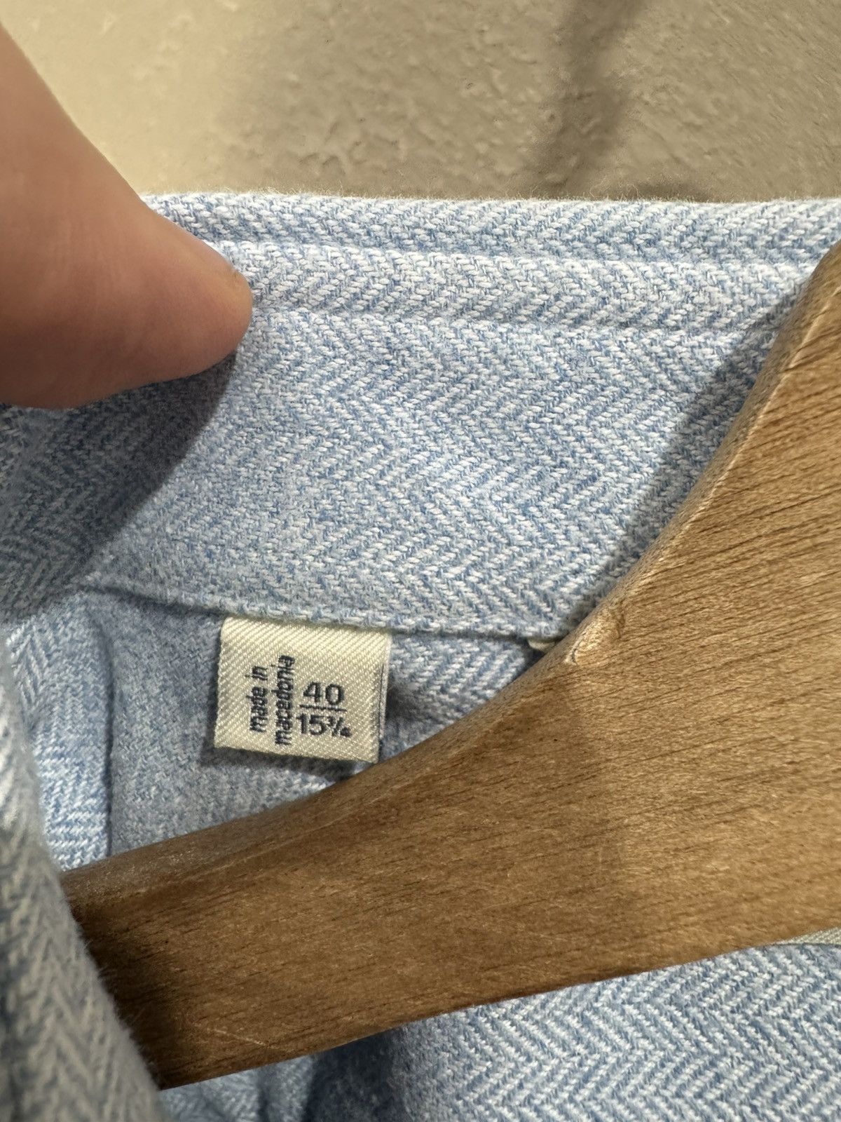Suitsupply Suitsupply Mens Slim Fit Dress Shirt 16 Blue Egyptian Cotton Size US L / EU 52-54 / 3 - 5 Thumbnail