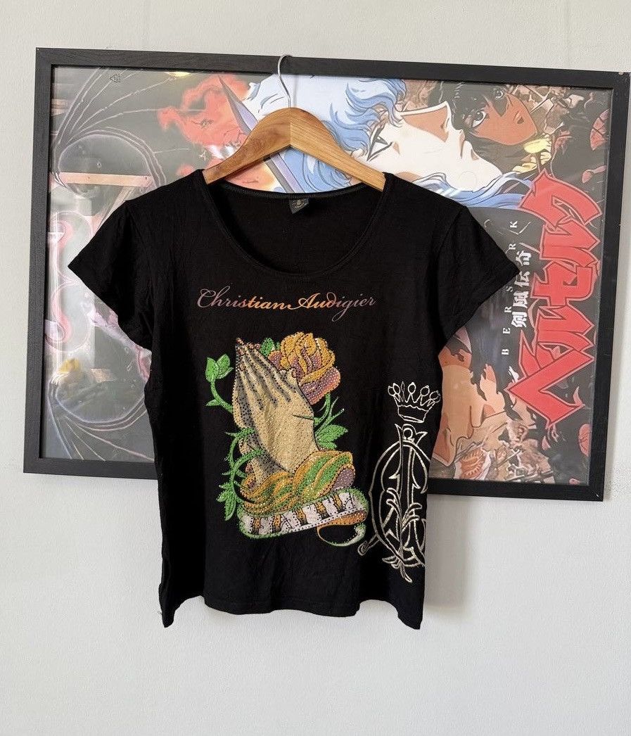 Ed Hardy Vintage Y2K Ed Hardy Faded Tee Swarovski Logo Love Kill 90s Size XL / US 12-14 / IT 48-50 - 1 Thumbnail