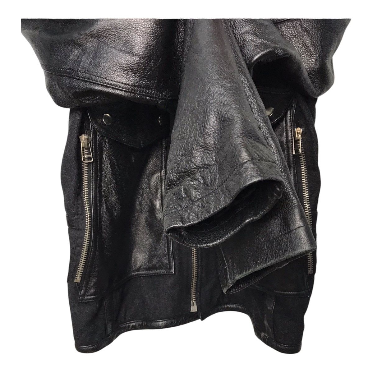 Japanese Brand × Vintage Stimulus wool Half Leather Black Jacket Size US M / EU 48-50 / 2 - 3 Thumbnail