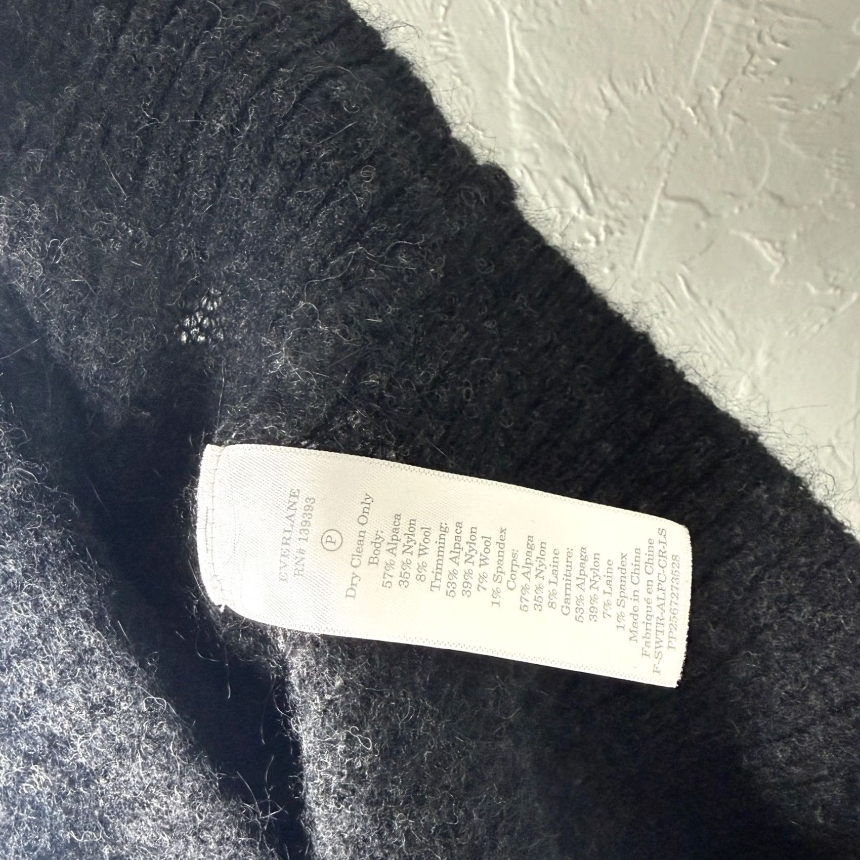 Everlane Everlane Womens Sweater M Wool Alpaca Crew Neck Long Sleeve Black Knit Pullover Vintage No Size M / US 6-8 / IT 42-44 - 7 Thumbnail