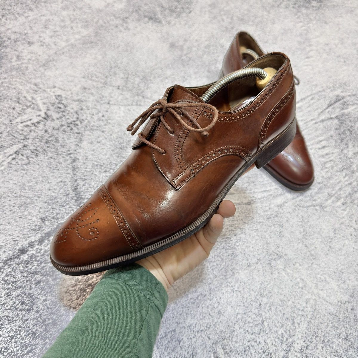 Fratelli Rossetti × Handmade Fratelli Rosetti Italy Derby Brogues US9.5 UK8.5 EU42.5 Size US 9.5 / EU 42-43 - 8 Thumbnail