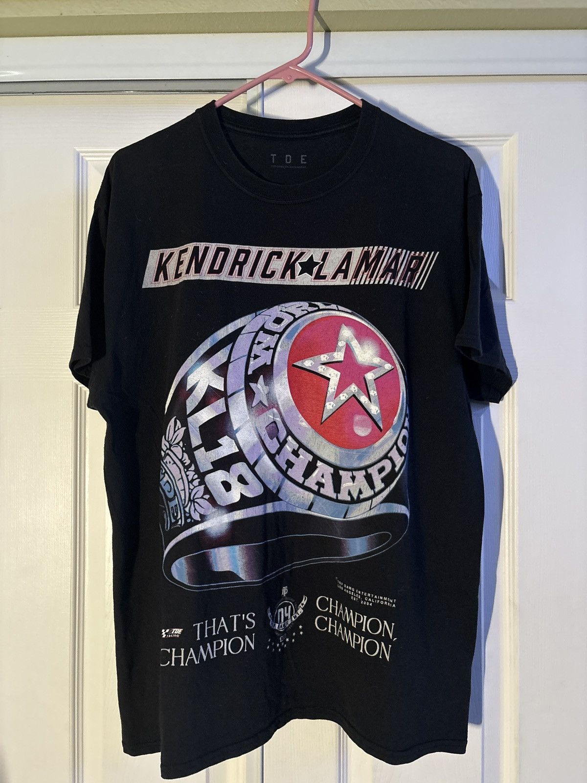 Kendrick Lamar Kendrick Lamar World Champion TDE 2018 T Shirt Championship Size US L / EU 52-54 / 3 - 1 Thumbnail