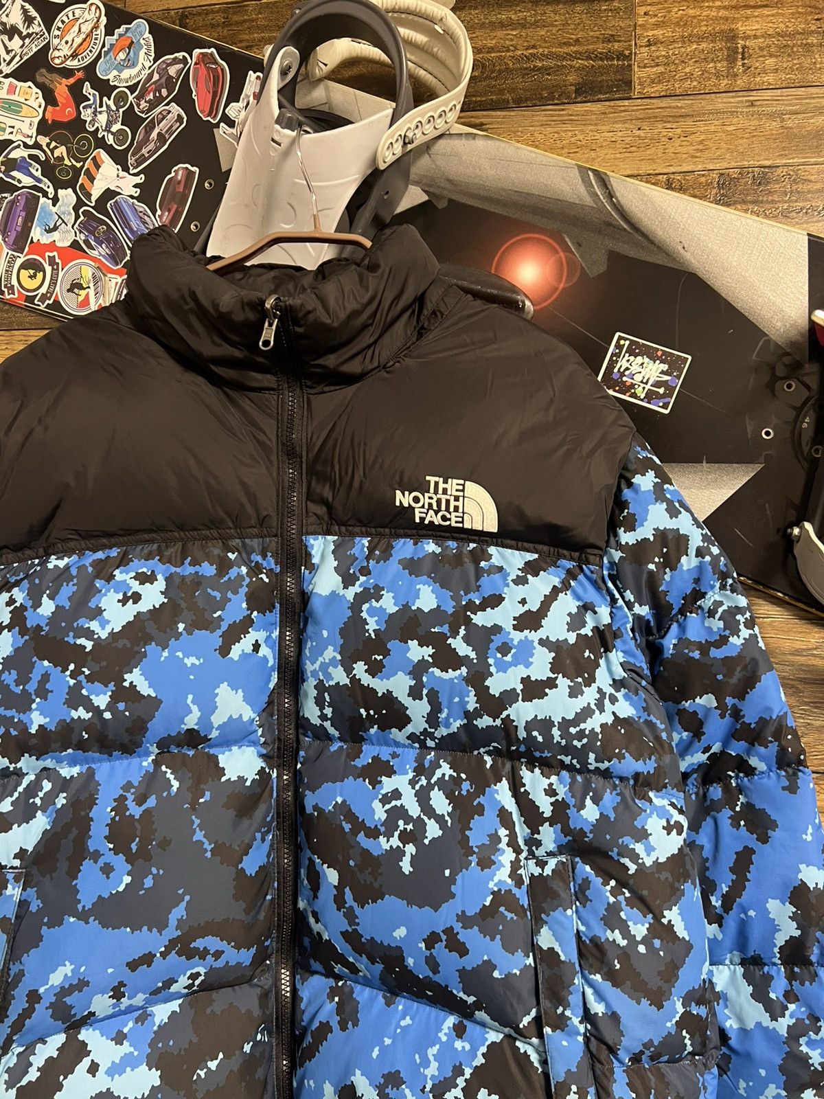 The North Face 1996 Nuptse Digi Blue Camo Puffer Jacket