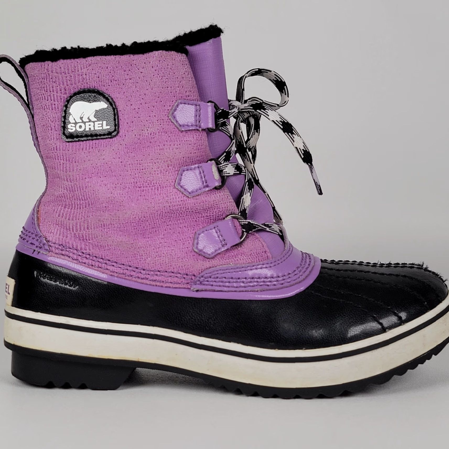 SOREL VINTAGE Sorel Pink Insulated Yoot Pack Boots Women Men's 9 7 EU 40 Winter Water Resistant Lace Up Rubber Upper Leather Snow Boot Adults Girls Boys? Size US 10 / IT 40 - 3 Thumbnail