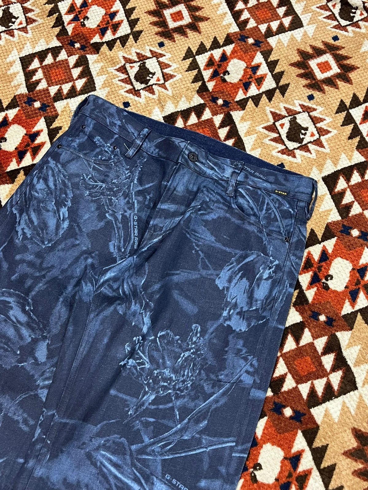 G-Star G Star Raw Judee Loose Fullprint Abstract Pants Size US 34 / EU 50 - 4 Thumbnail