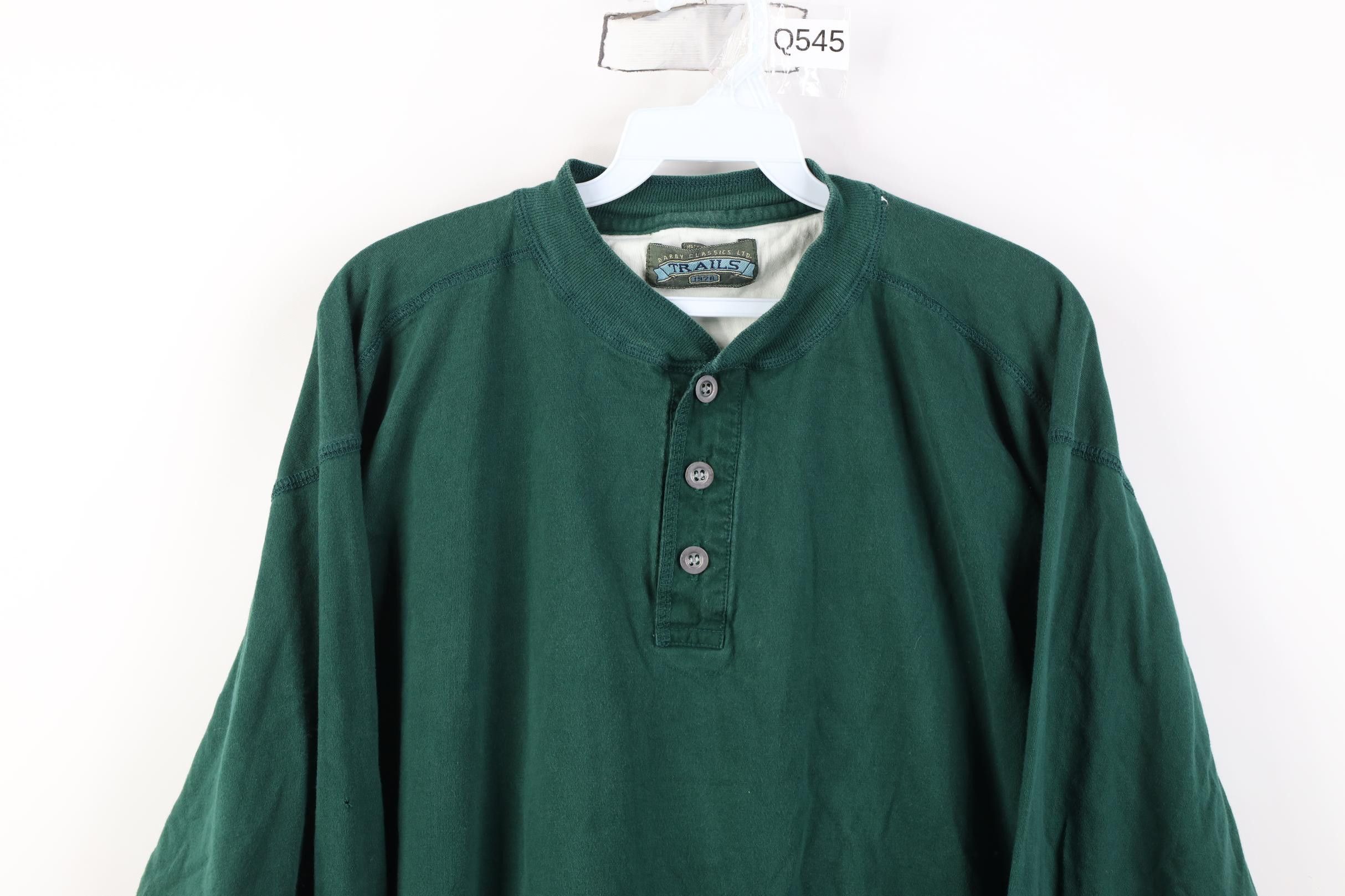 Vintage Vintage 90s Streetwear Cotton Long Sleeve Henley T-Shirt Size US L / EU 52-54 / 3 - 2 Thumbnail
