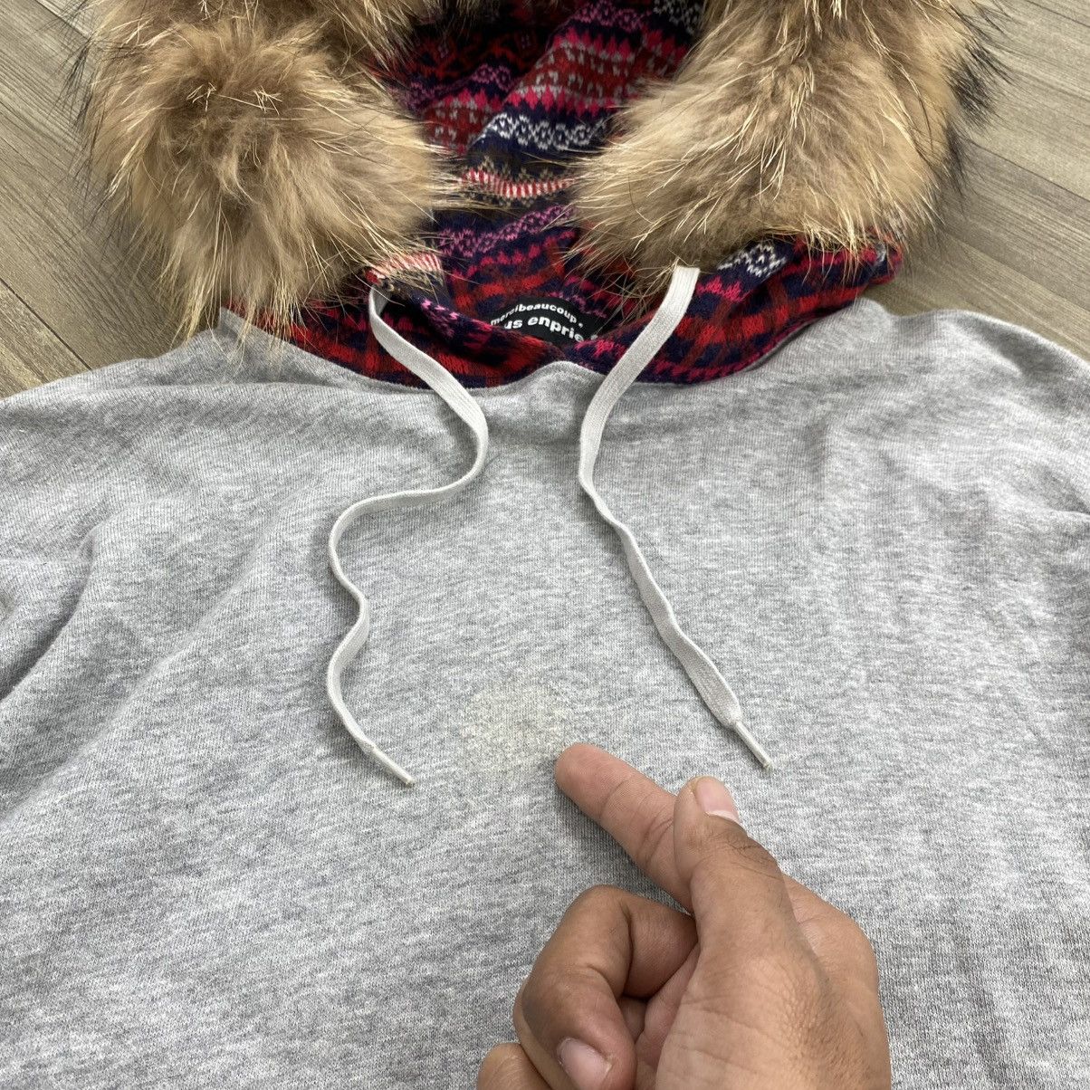 Issey Miyake 2000s Issey Miyake Mercibeaucoup Navajo Kmrii Lgb Fur Hoodie Size US L / EU 52-54 / 3 - 14 Thumbnail