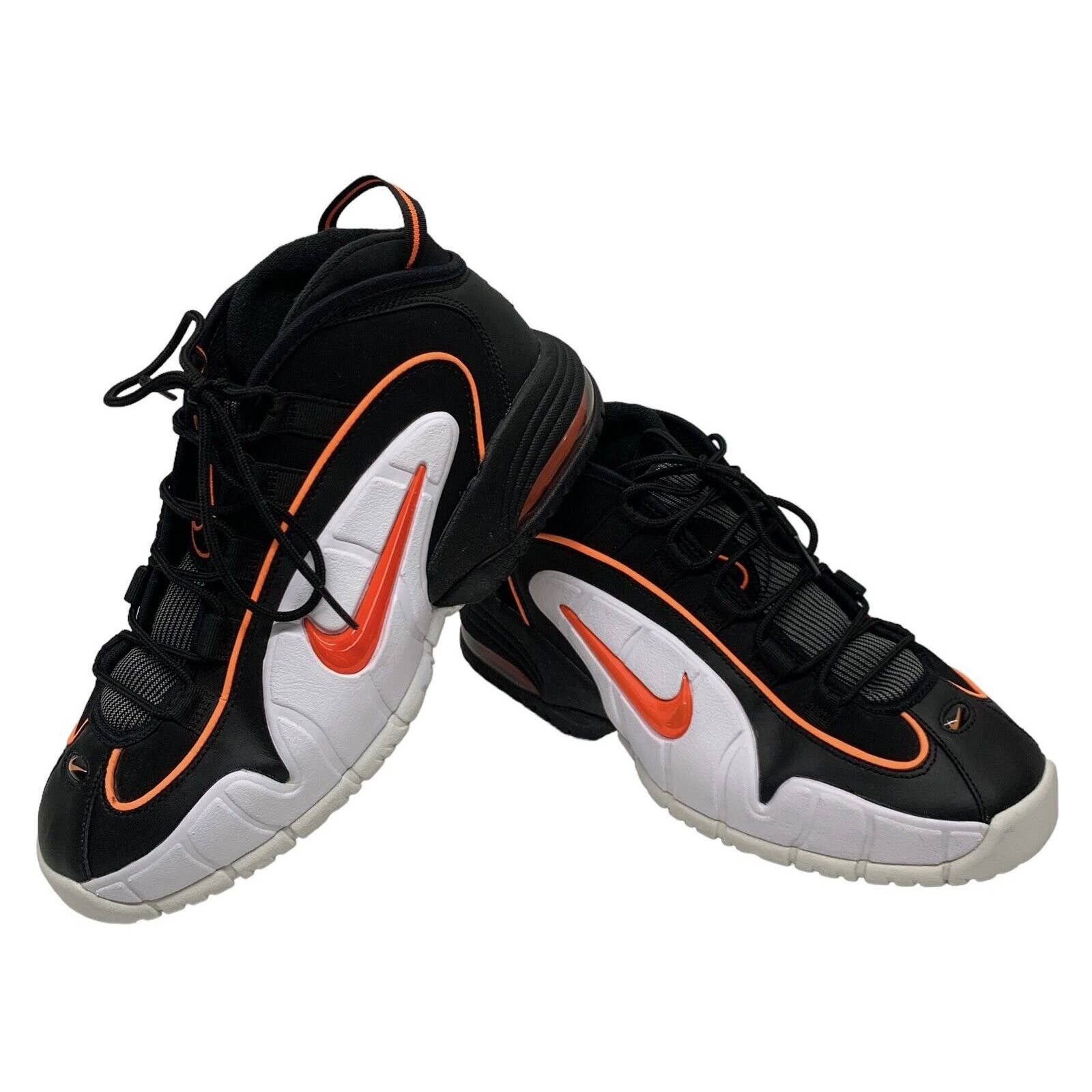 2018 Nike Air Max Penny Black Orange Mens 685153-002