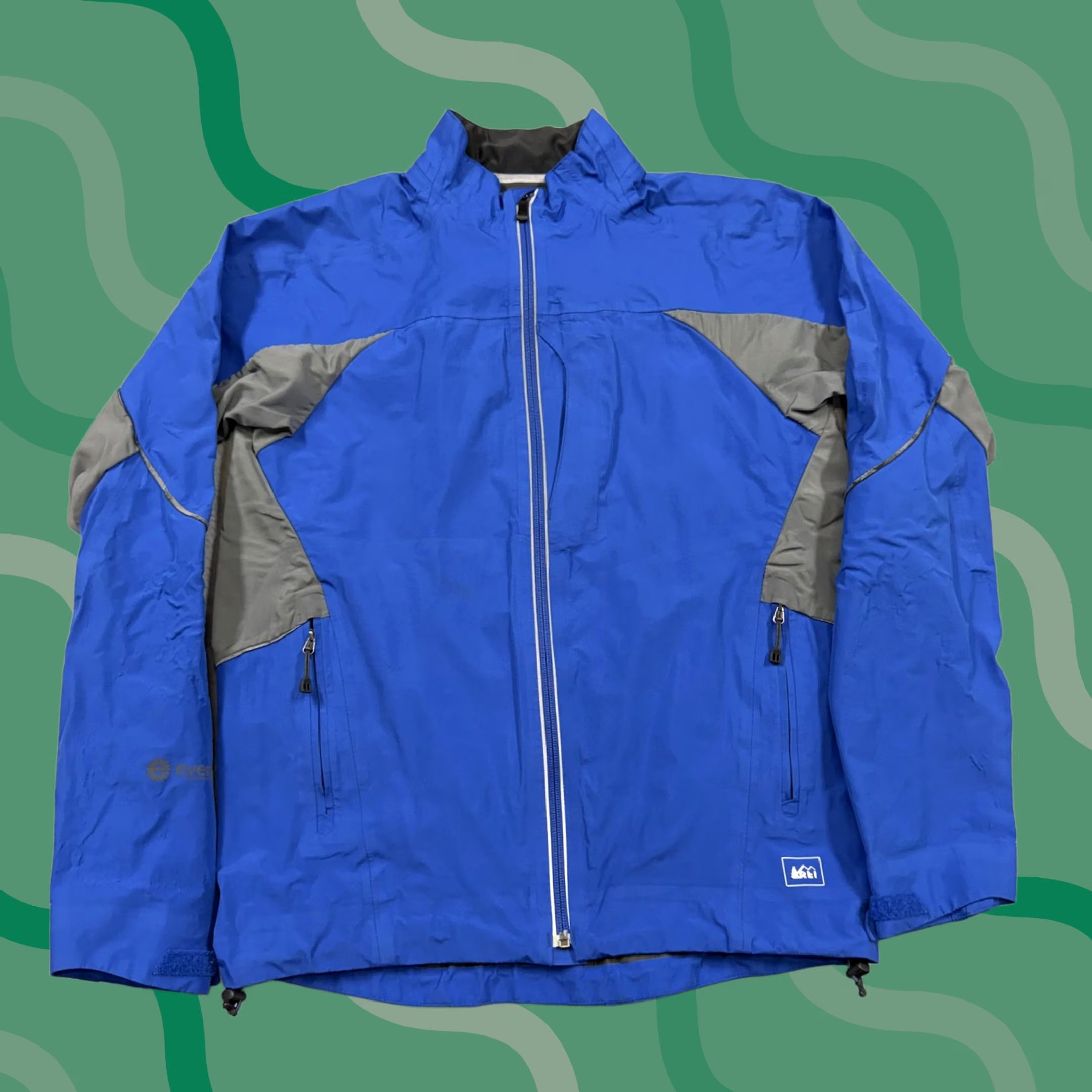 Vintage REI Jacket Mens S Blue Full Zip Windbreaker Waterproof Hiking Size US S / EU 44-46 / 1 - 1 Thumbnail