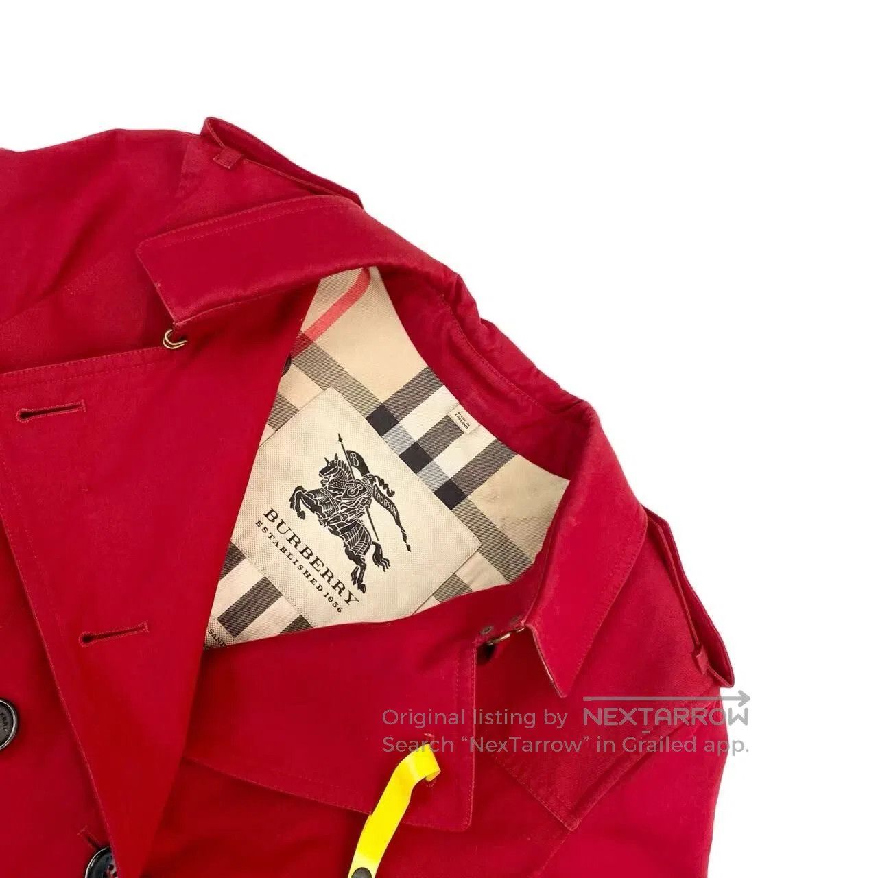 Burberry Burberry Size 14Y Mid-length red trench coat| Size XS / US 0-2 / IT 36-38 - 3 Thumbnail