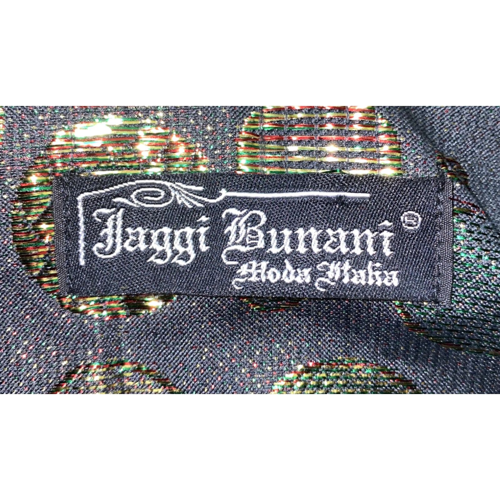 Vintage Jaggi Bunani Mens Button-Up Shirt Black Geometric Textured Graphic Long Sleeve Collared 22 In Armpit M Regular Black/Gold Size US M / EU 48-50 / 2 - 7 Thumbnail