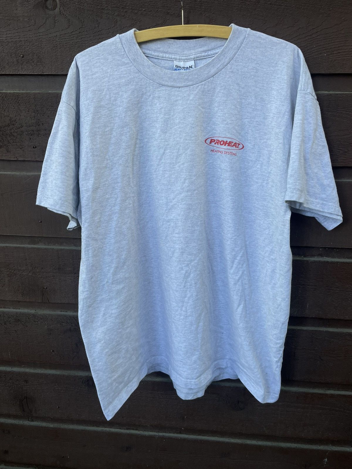 Gildan Vintage 90s “PROHEAT” grey T-shirt Size US XL / EU 56 / 4 - 2 Thumbnail