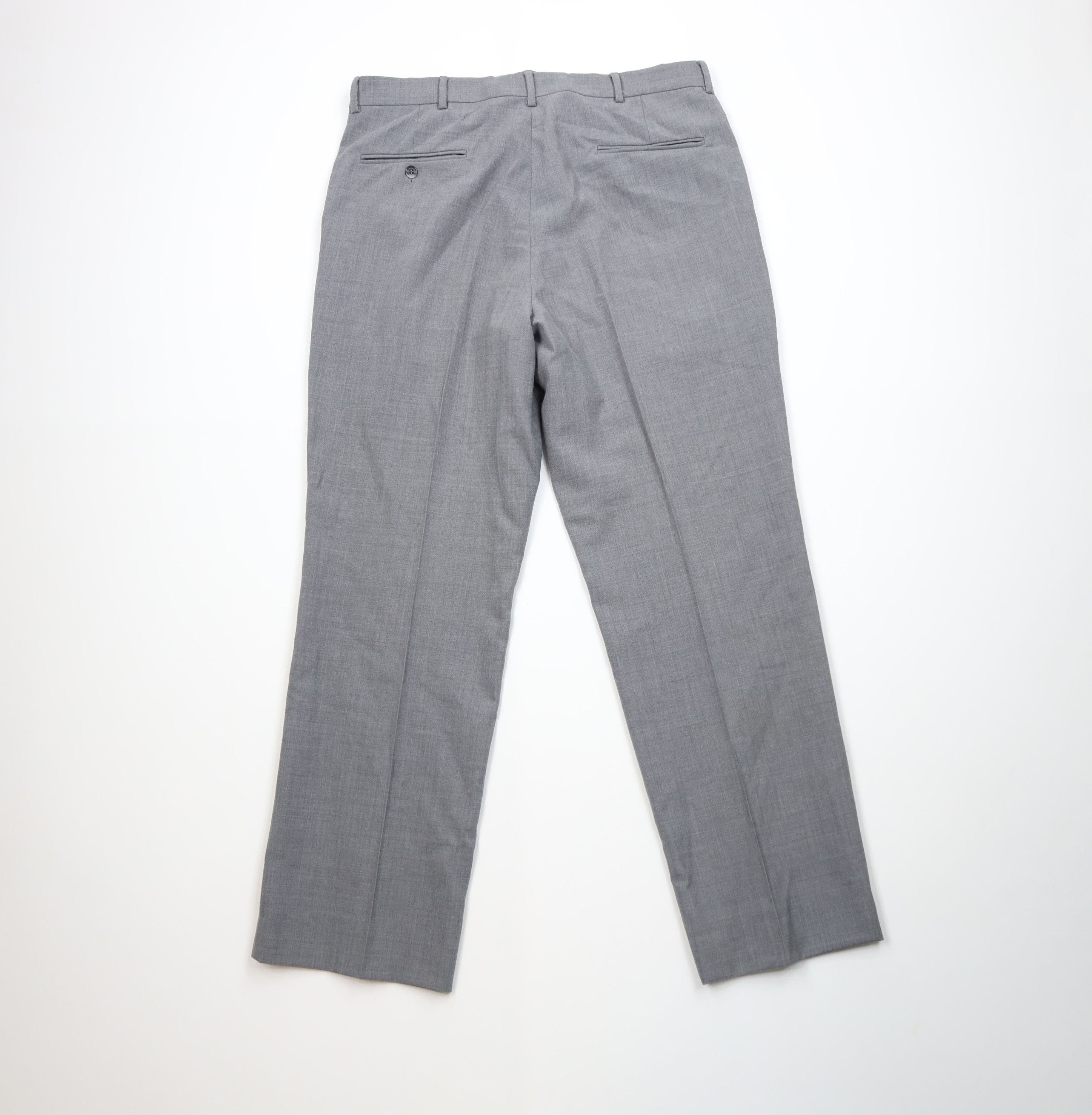 Vintage Vintage 90s Streetwear Wool Blend Wide Leg Chino Pants Gray Size US 36 / EU 52 - 10 Thumbnail