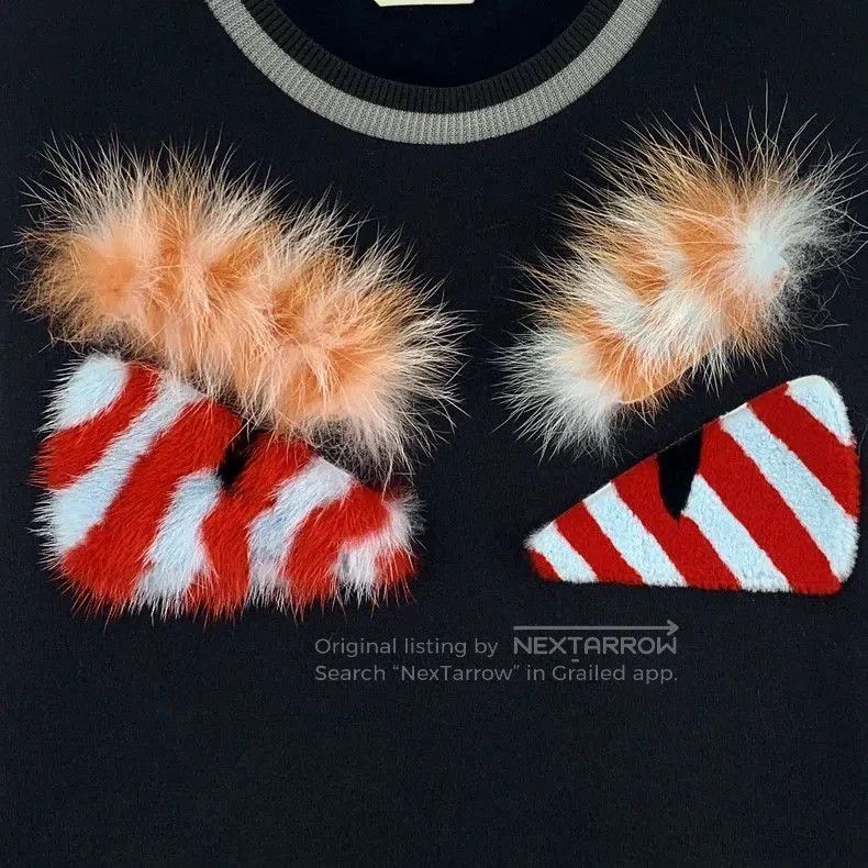 Fendi Fendi Black Monster Mink Fur Sweatshirt. Size US M / EU 48-50 / 2 - 4 Thumbnail