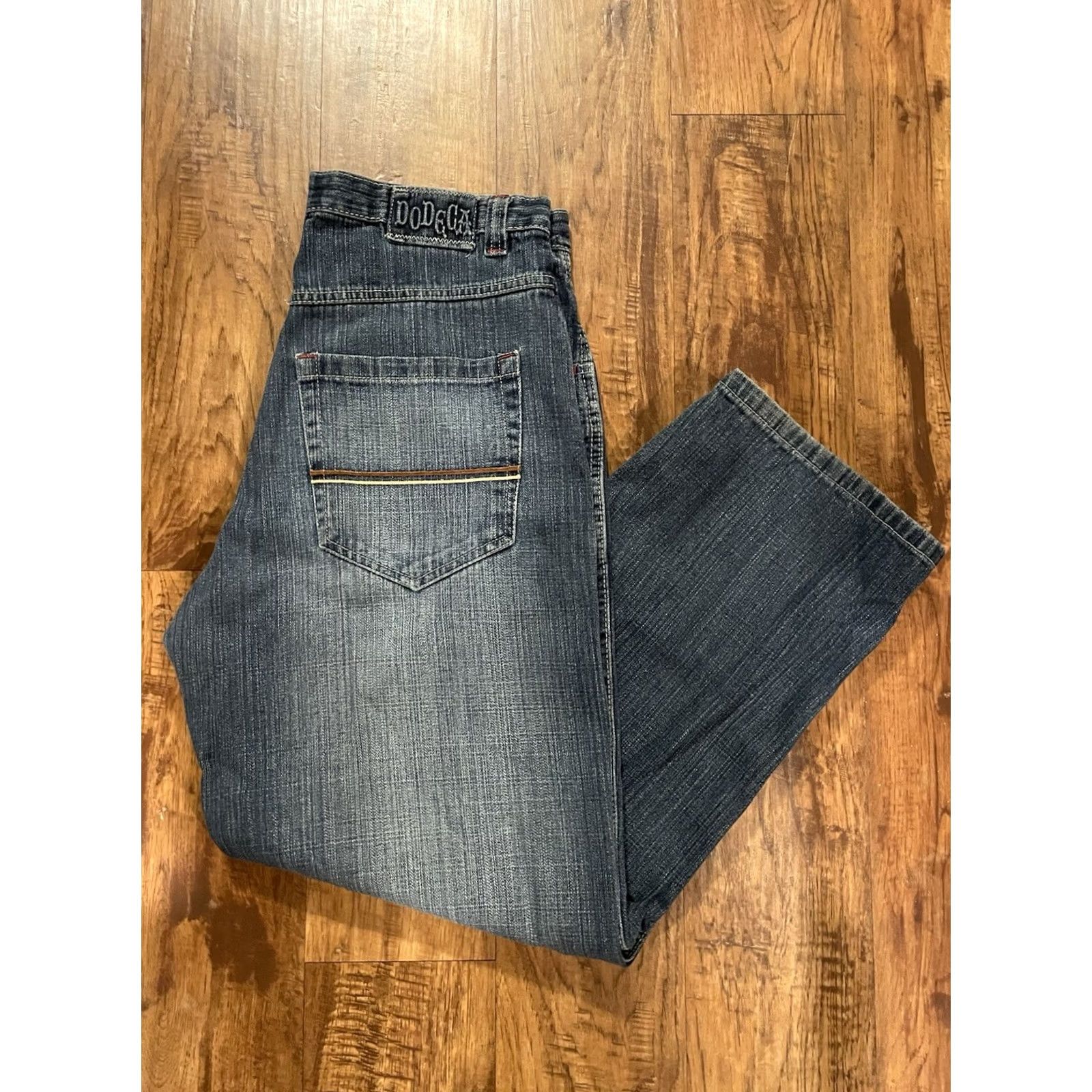 Vintage VINTAGE Dodeca Jeans Men 36x32 Jeans Wide-Leg Hip Hop Streetwear 5-Pocket Solid Black Mens Size US 36 / EU 52 - 2 Thumbnail