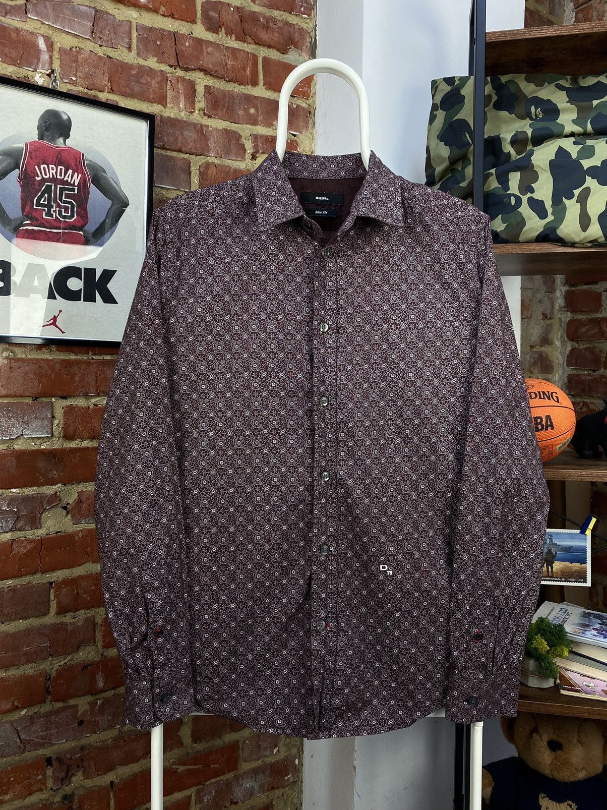 Diesel Diesel Geometric Printed Long Sleeve Shirt Size US M / EU 48-50 / 2 - 1 Thumbnail