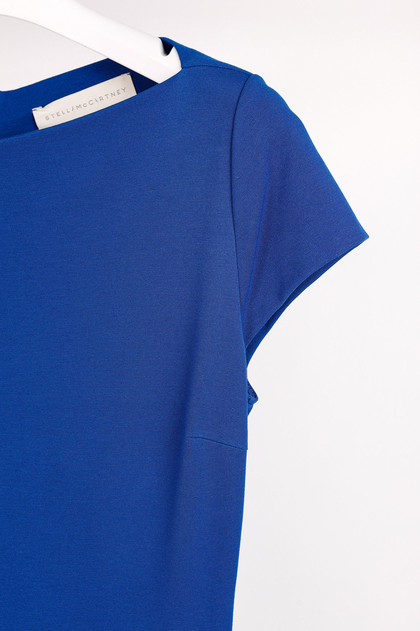 Stella McCartney Stella McCartney Blue Jersey Lace-Hem Dress Size L / US 10 / IT 46 - 5 Thumbnail