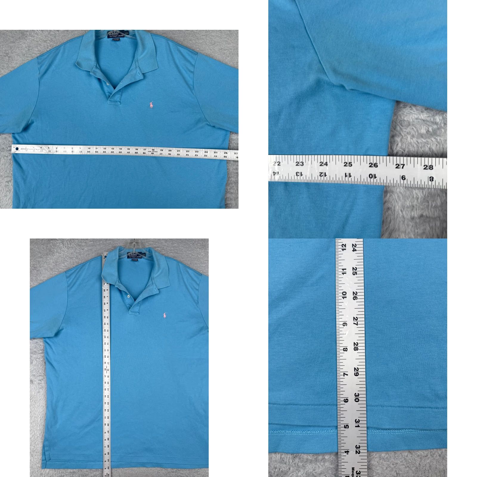 Ralph Lauren VINTAGE Ralph Lauren Polo Shirt Men 2XL Blue Short Sleeve Cotton Polo Shirt 2XL Men Blue Size US XXL / EU 58 / 5 - 8 Thumbnail