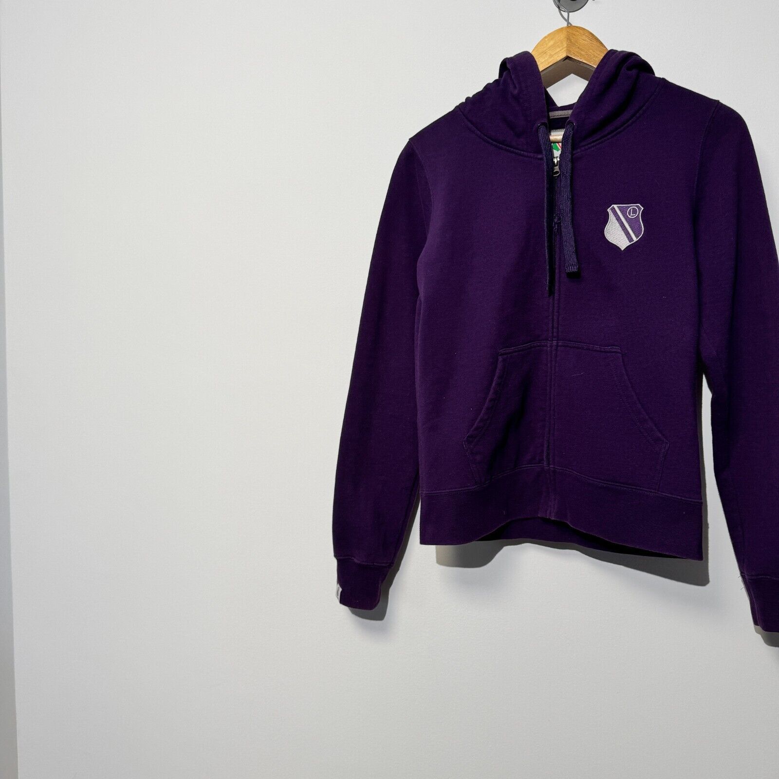Vintage Vintage Unisex Purple Cotton Zip Hoodie Size M Legia Size US M / EU 48-50 / 2 - 3 Thumbnail