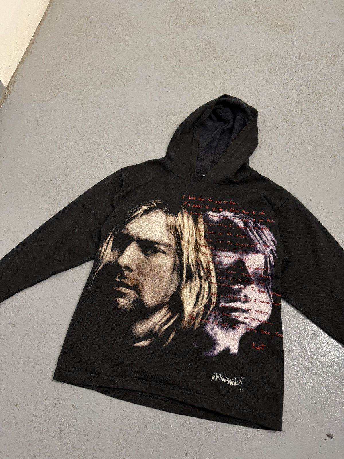 Band Tees Vintage 1994 Kurt Cobain Empire Overprinted Hoodie Size US M / EU 48-50 / 2 - 3 Thumbnail