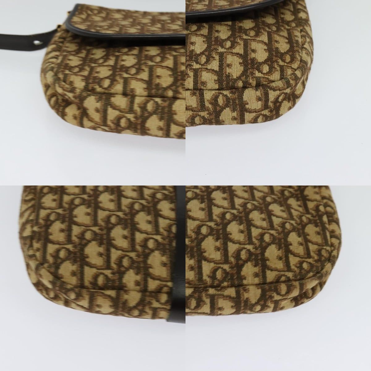 Dior DIOR Trotter Canvas Shoulder Bag Brown Gold Size ONE SIZE - 10 Thumbnail