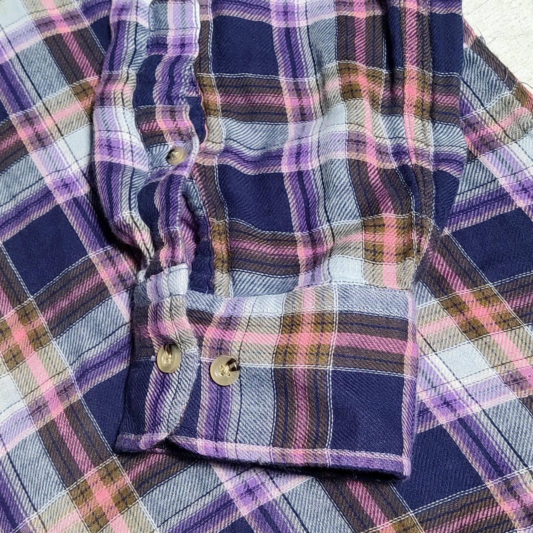 Peter Millar PETER MILLAR MOUNTAIN SIDE COLLECTION Men XL Purple Plaid Cotton Soft Flannel Shirt Size US XL / EU 56 / 4 - 3 Thumbnail