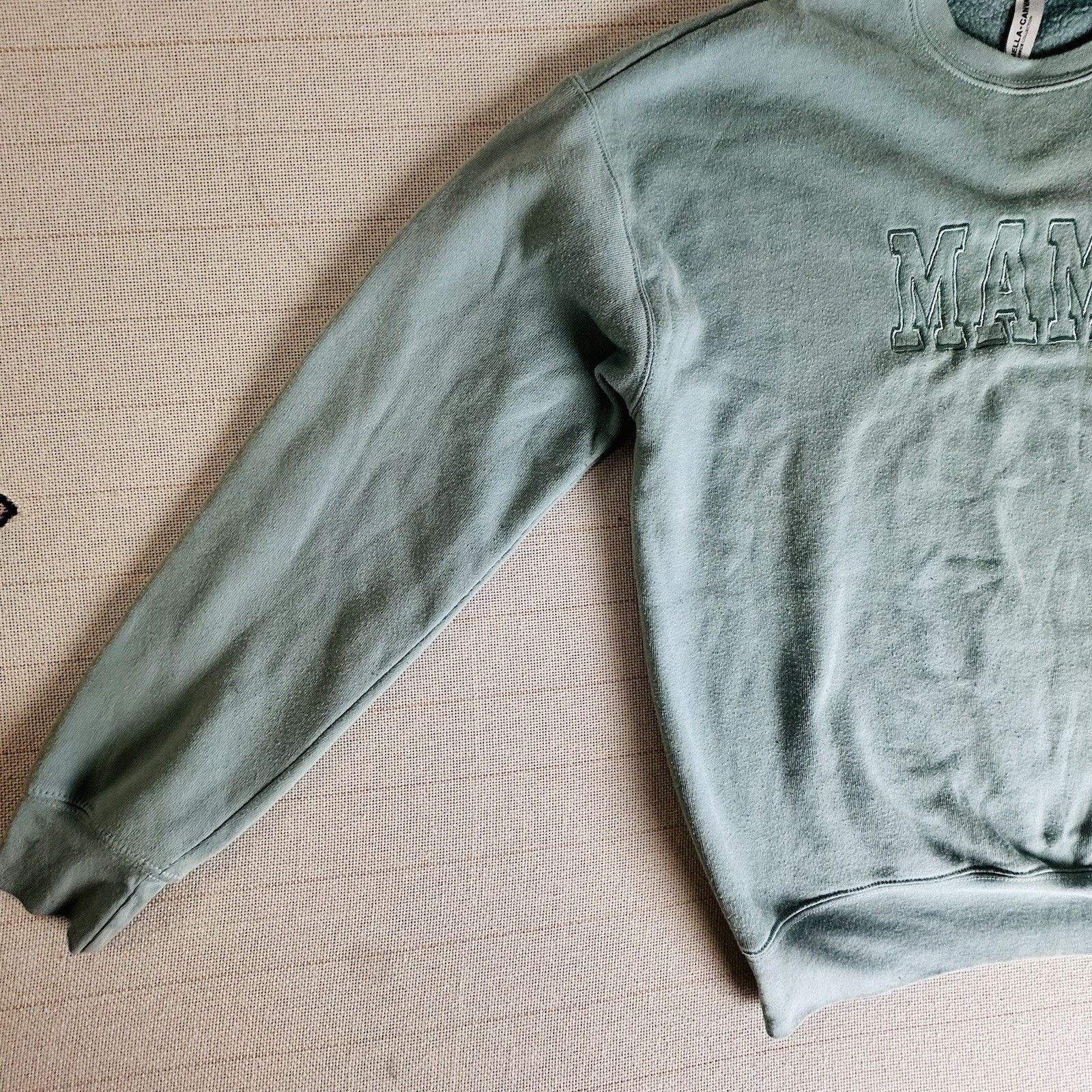 Other Women “Mama” Mint Green Sweater Bella Canvas Size M / US 6-8 / IT 42-44 - 4 Thumbnail