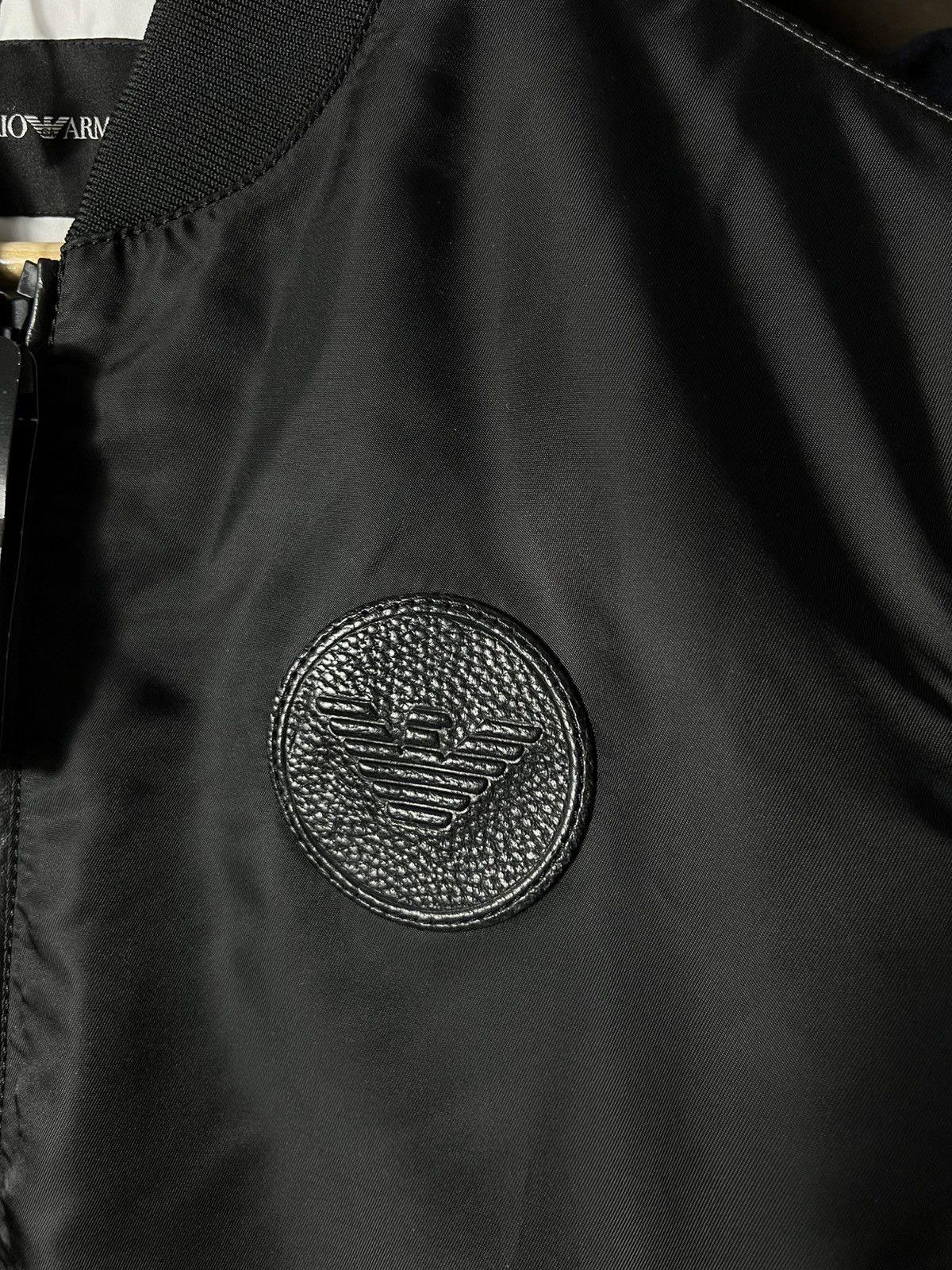 Emporio Armani 🖤 NWT Emporio Armani Reversible Leather Bomber — Black Size US M / EU 48-50 / 2 - 8 Thumbnail